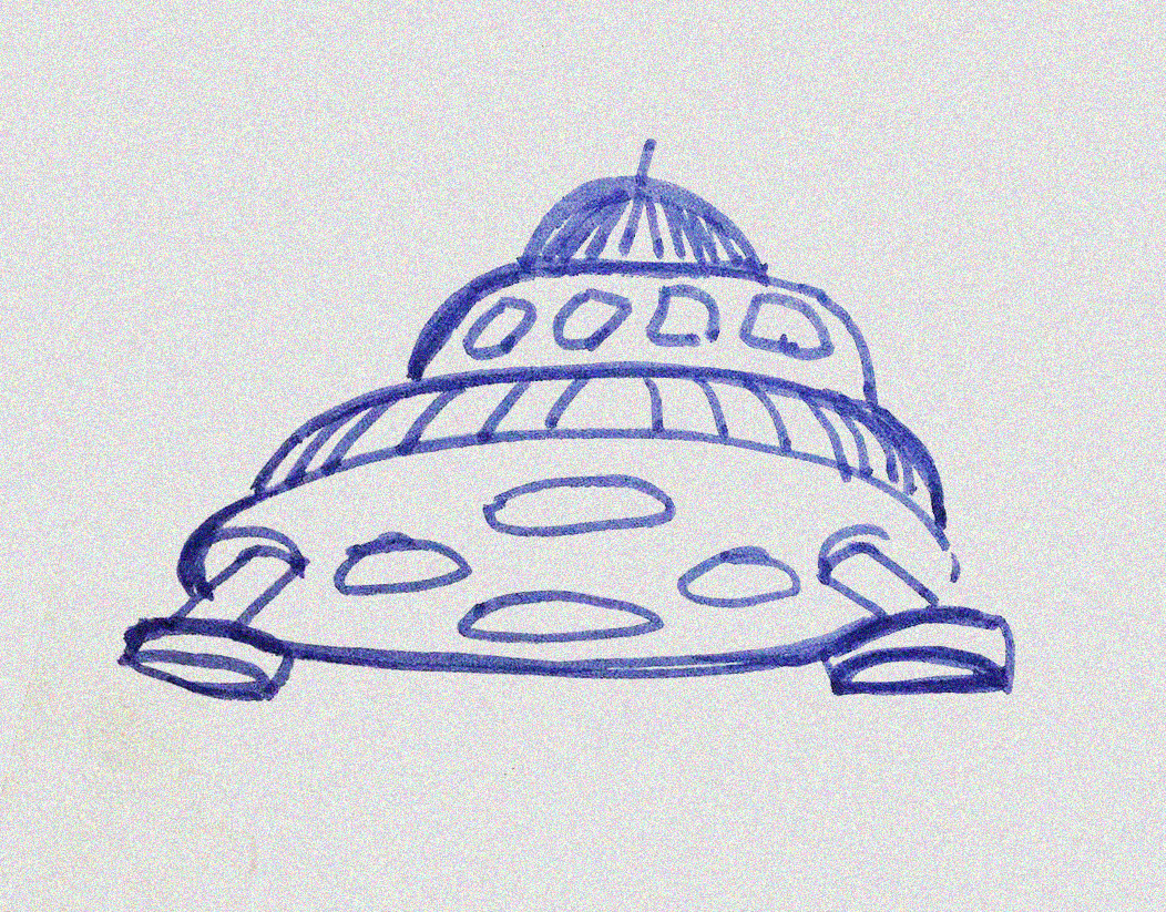 飞碟UFO简笔画画法图片步骤（慈母图片大全简笔画） - 有点网 - 好手艺