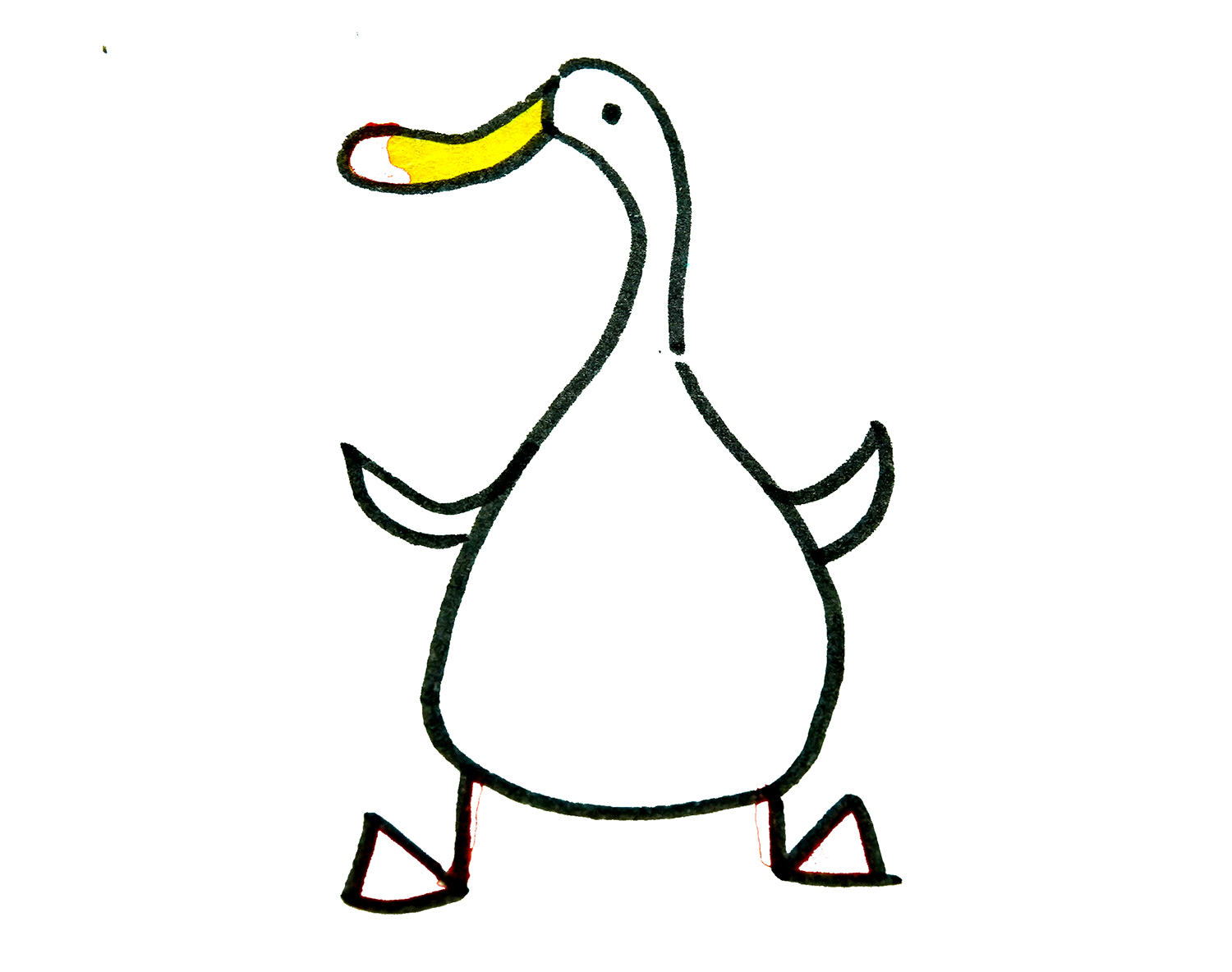 小鸭子简笔画 小鸭子简笔画彩色 - 第 3 - 水彩迷