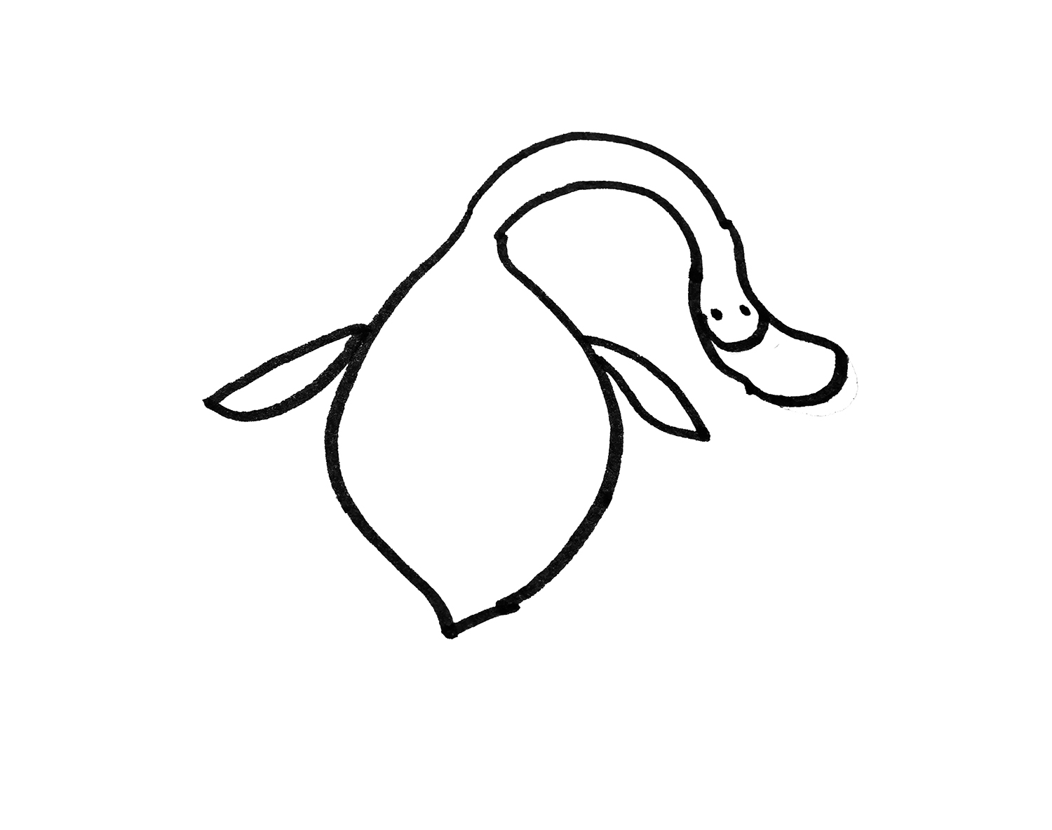 教你画色彩小鸭子的画法步骤教程 可爱简笔画