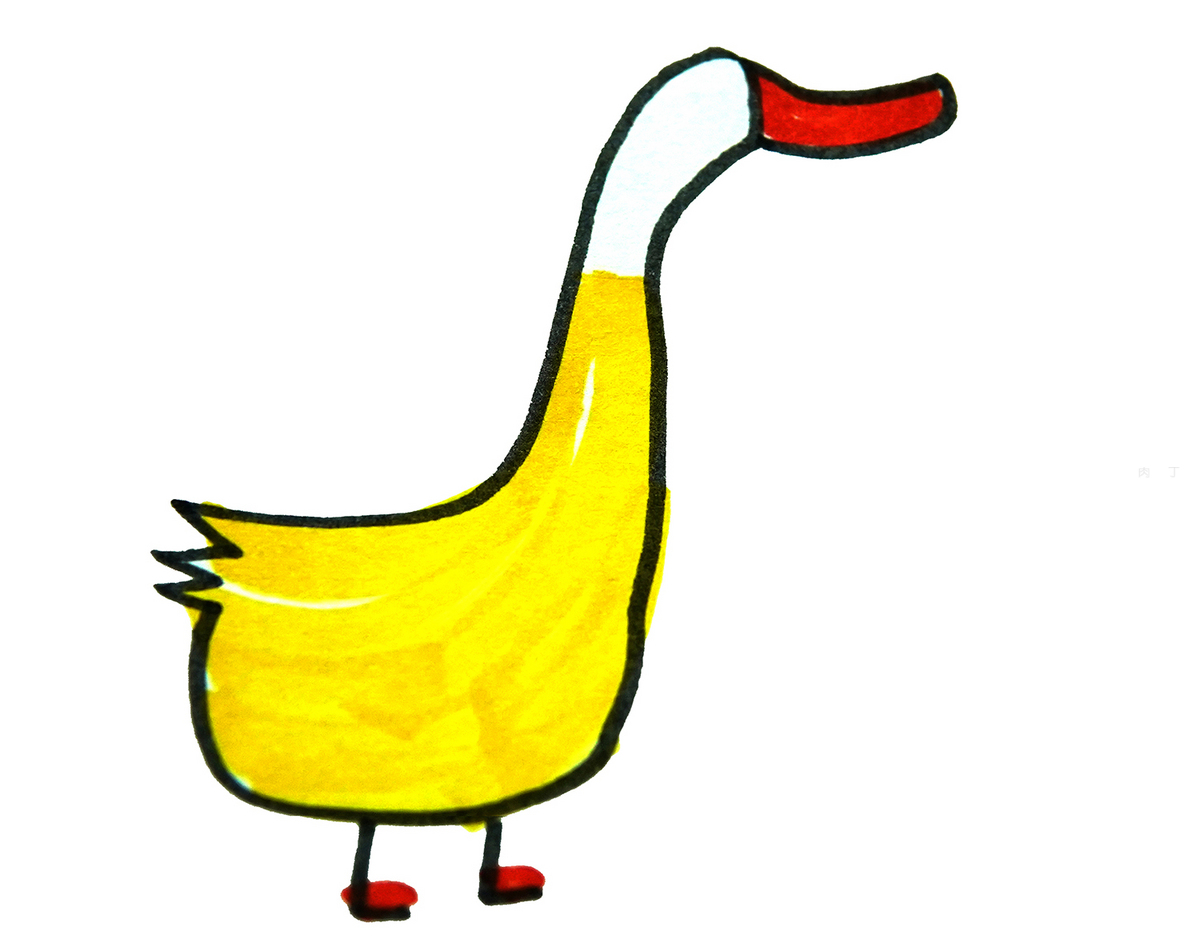 鸭子卡通形象简笔画图片