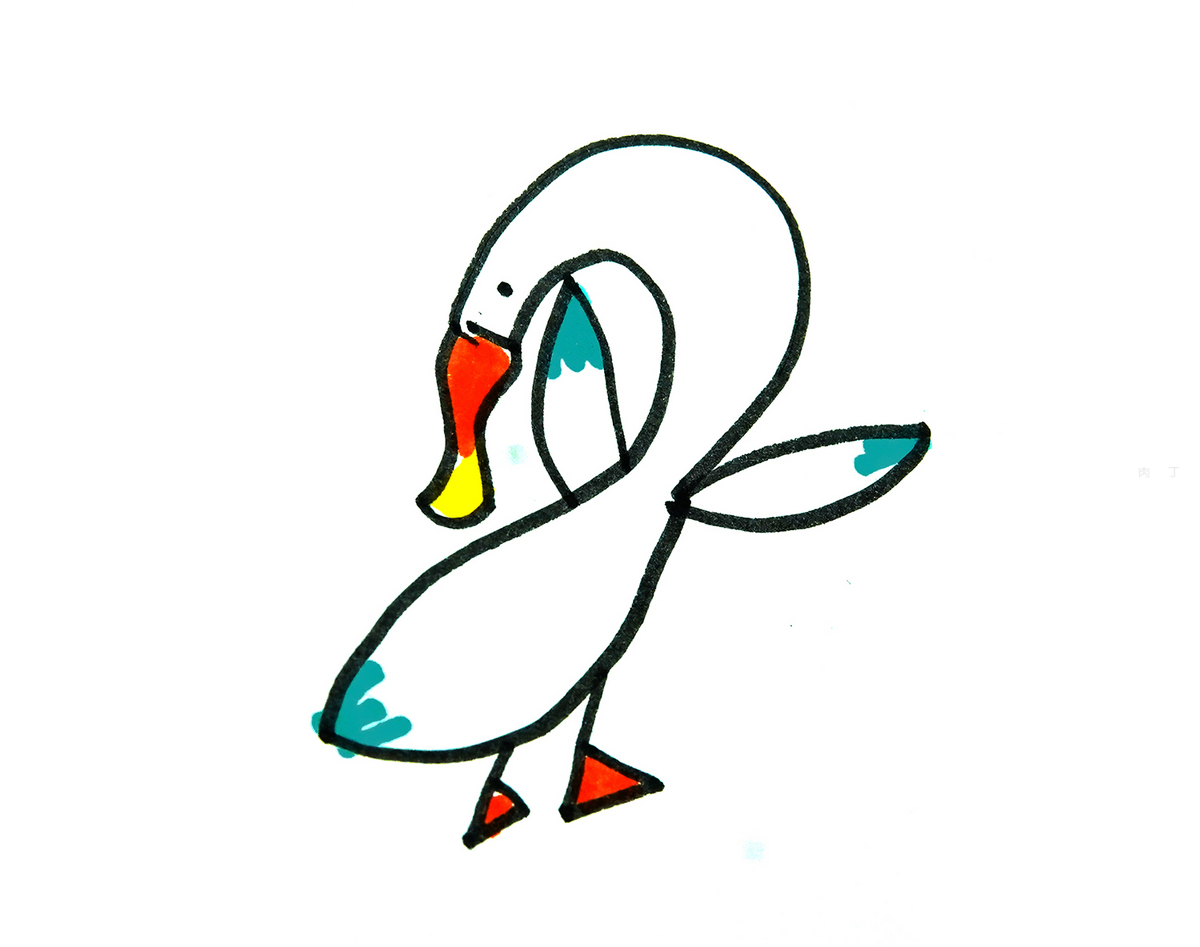 学画简笔画，简单小鸭子的画法教程 - 制作系手工网