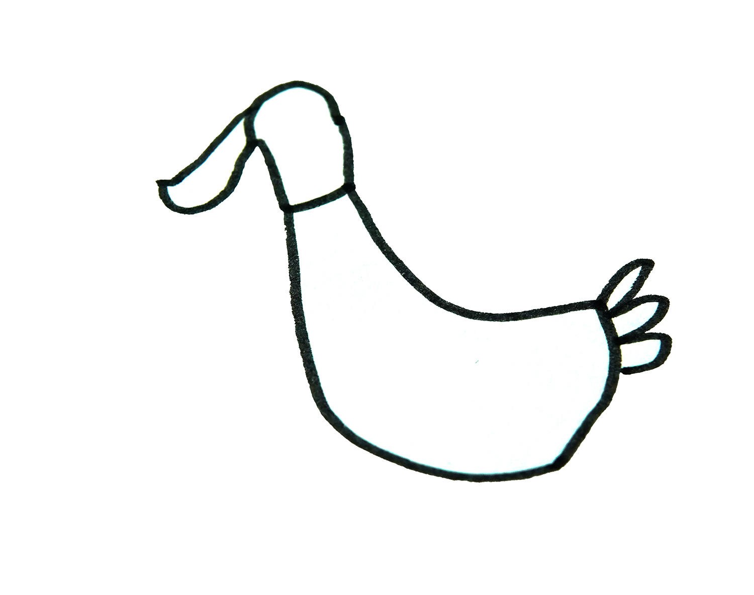 简笔画动物大全-怎么画大雁的画法步骤图解（儿童画动车图片大全） - 有点网 - 好手艺
