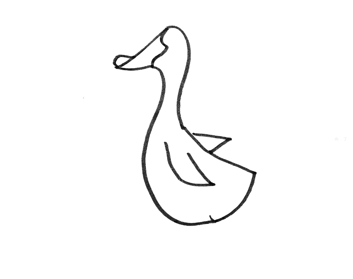 简单小鸭子的画法图解 可爱简笔画画法 - 有点网 - 好手艺