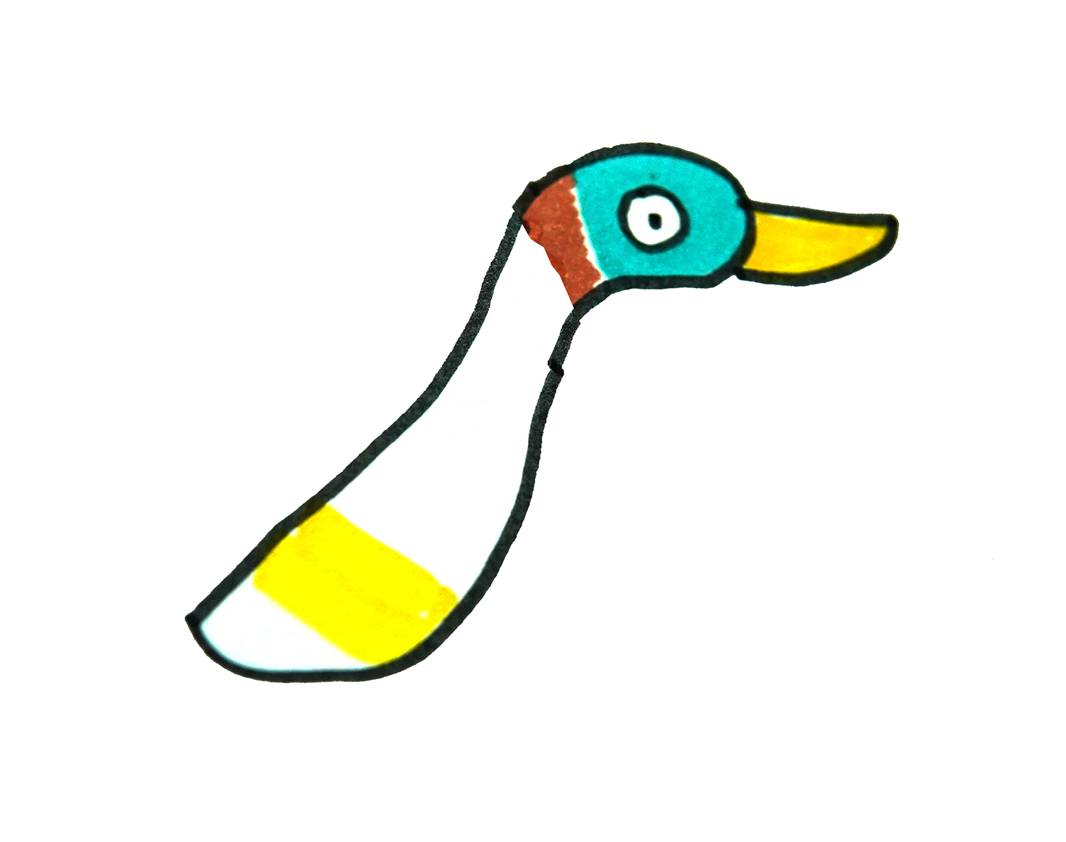 儿童简笔画动物的画法 教你小鸭子简笔画怎么画