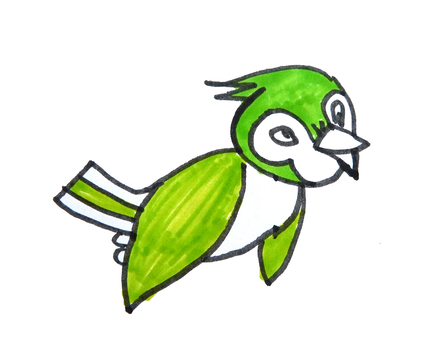 可爱卡通小鸟简笔画画法图片步骤