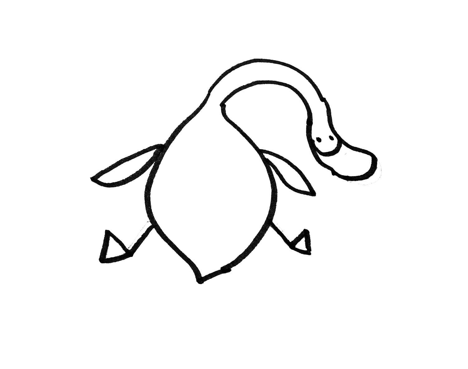 教你画色彩小鸭子的画法步骤教程 可爱简笔画