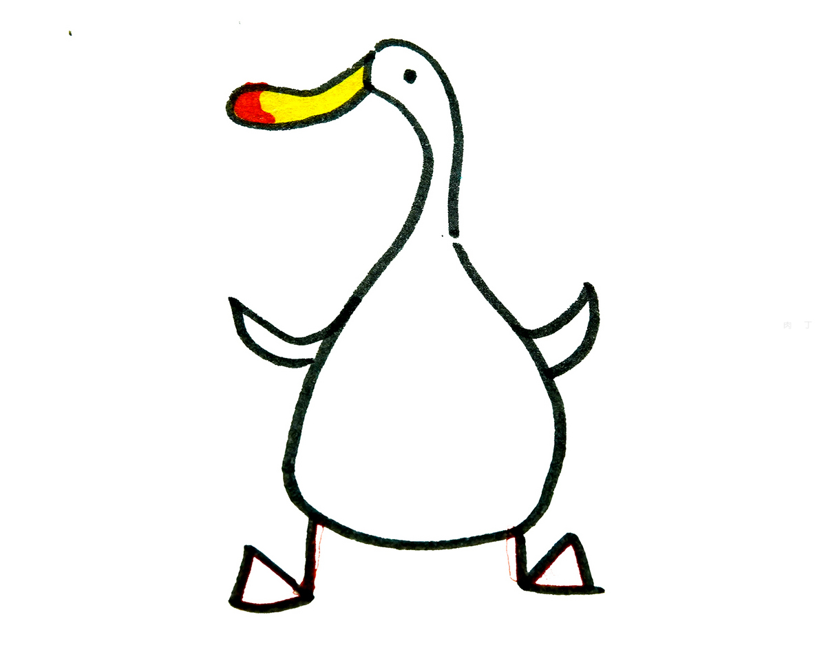 简笔画动物大全-怎么画鸭子的画法步骤图解（放烟花简笔画图片大全） - 有点网 - 好手艺
