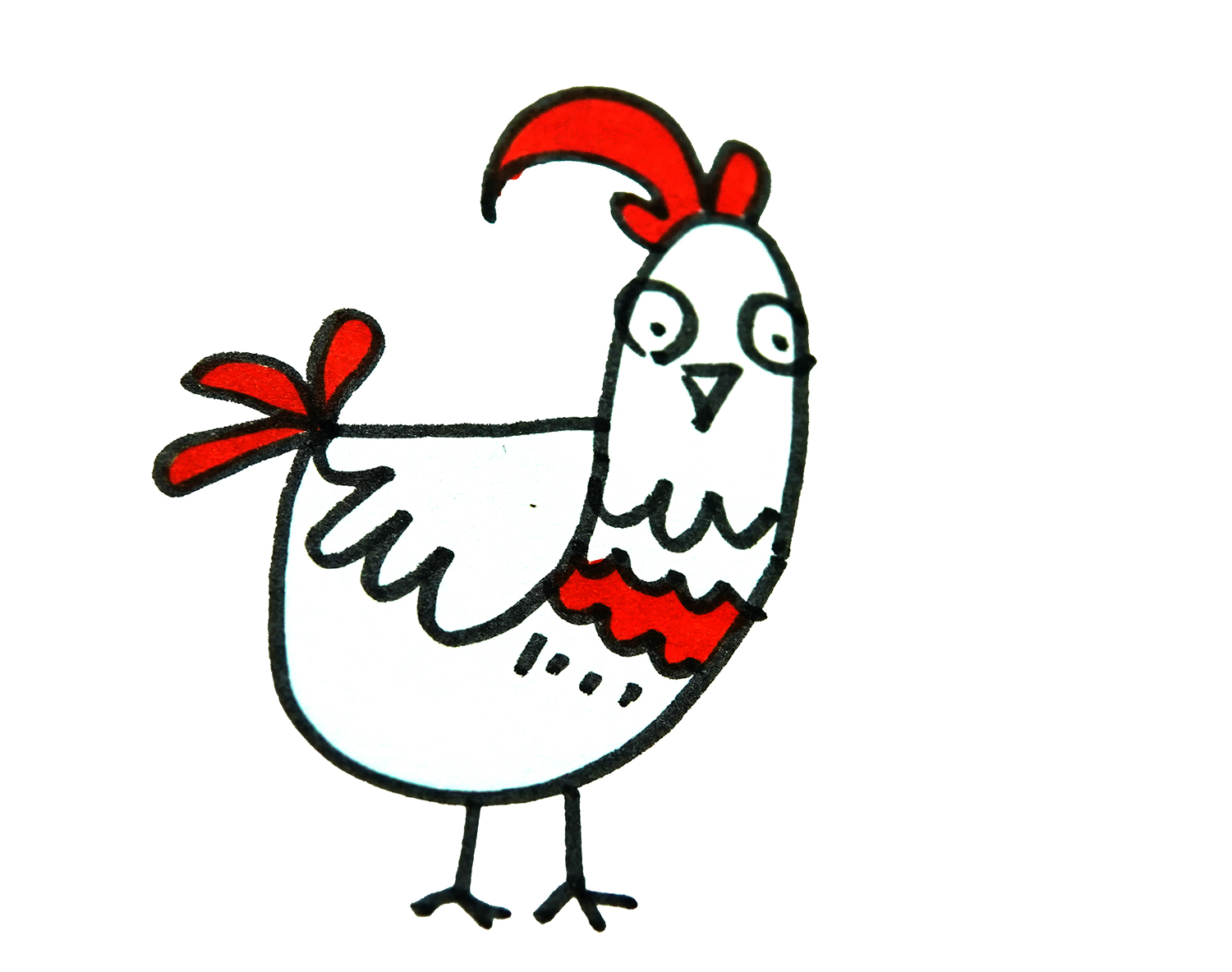 学画简笔画，大公鸡的画法教程 - 有点网 - 好手艺
