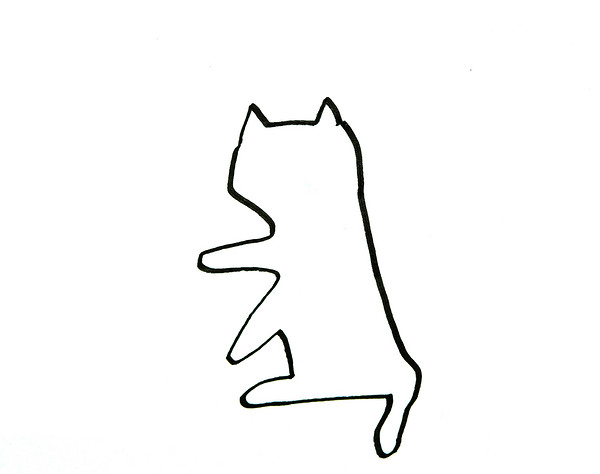 卡通小猫简笔画画法图片步骤