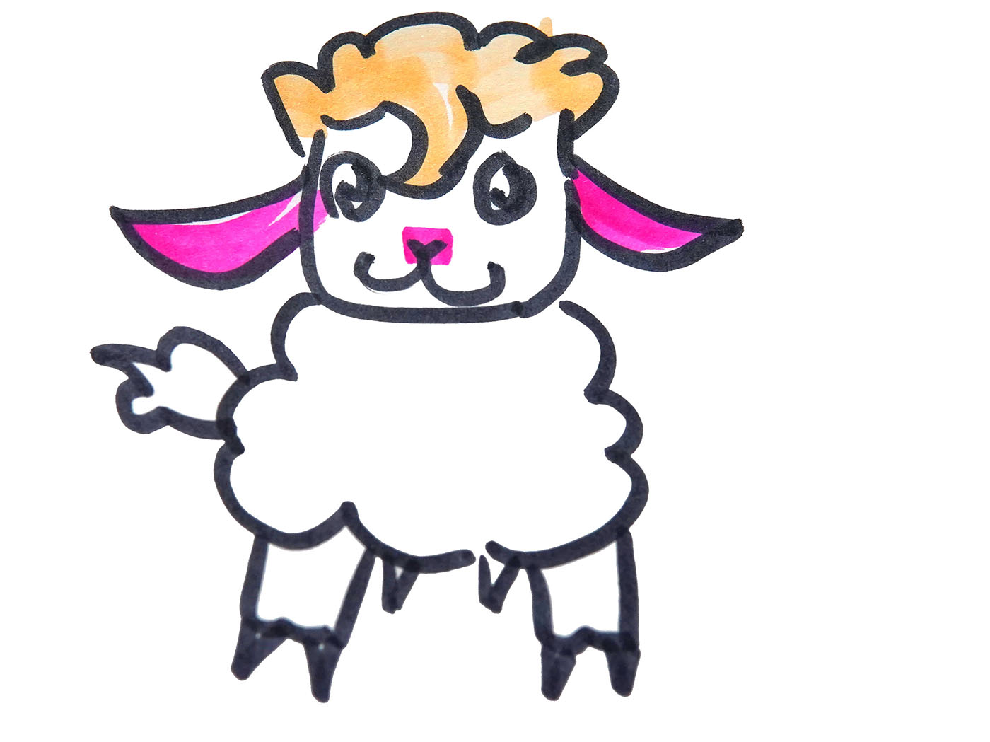 彩色手绘动物羊头水彩插画图片素材免费下载 - 觅知网