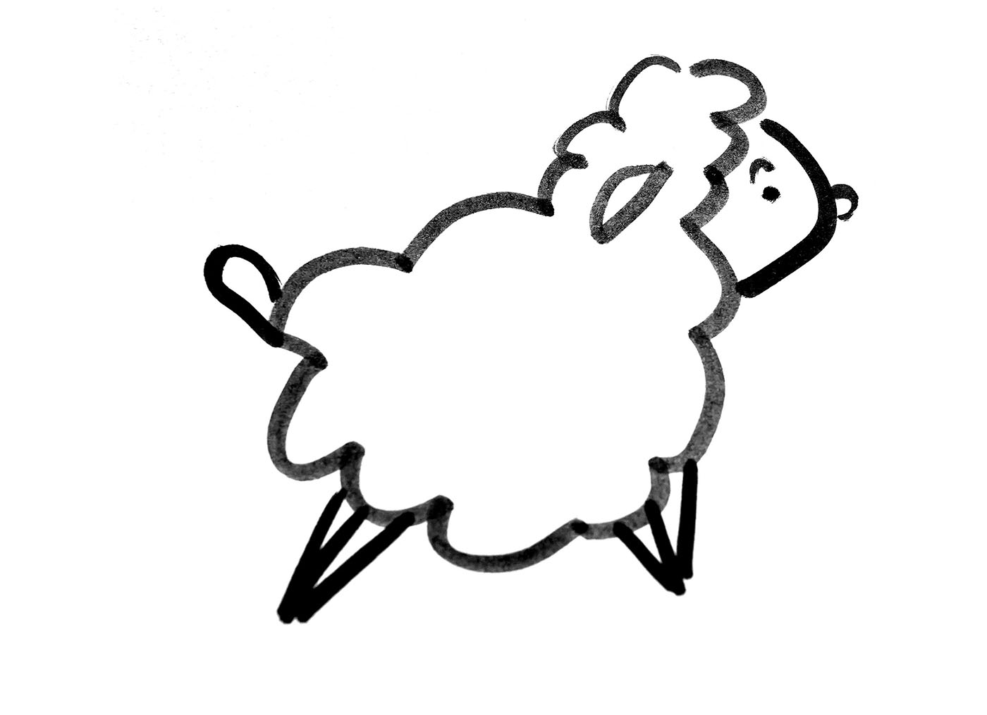 彩色慢羊羊简笔画画法图片步骤（牛的简笔画法大全） - 有点网 - 好手艺