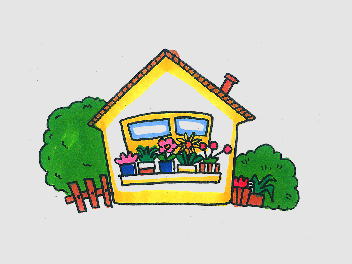 儿童画小小屋的画法教程 简单漂亮简笔画步骤图片