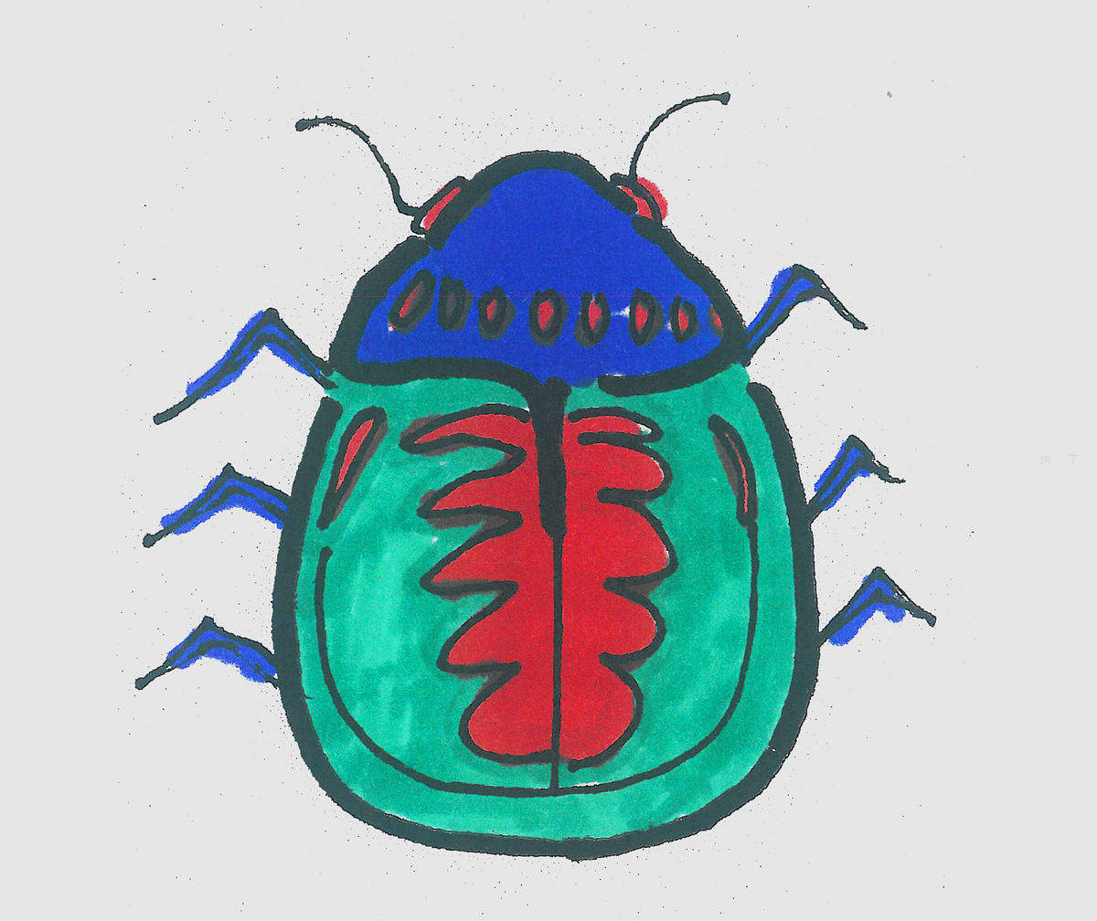 儿童简笔画图片瓢虫怎么画最简单 小瓢虫的画法💛巧艺网