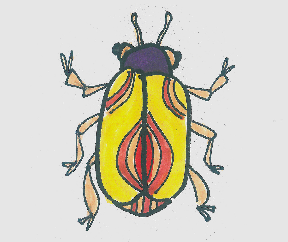 儿童简笔画图片甲壳虫怎么画好看 可爱小甲壳虫的画法（零基础学画画的软件） - 有点网 - 好手艺