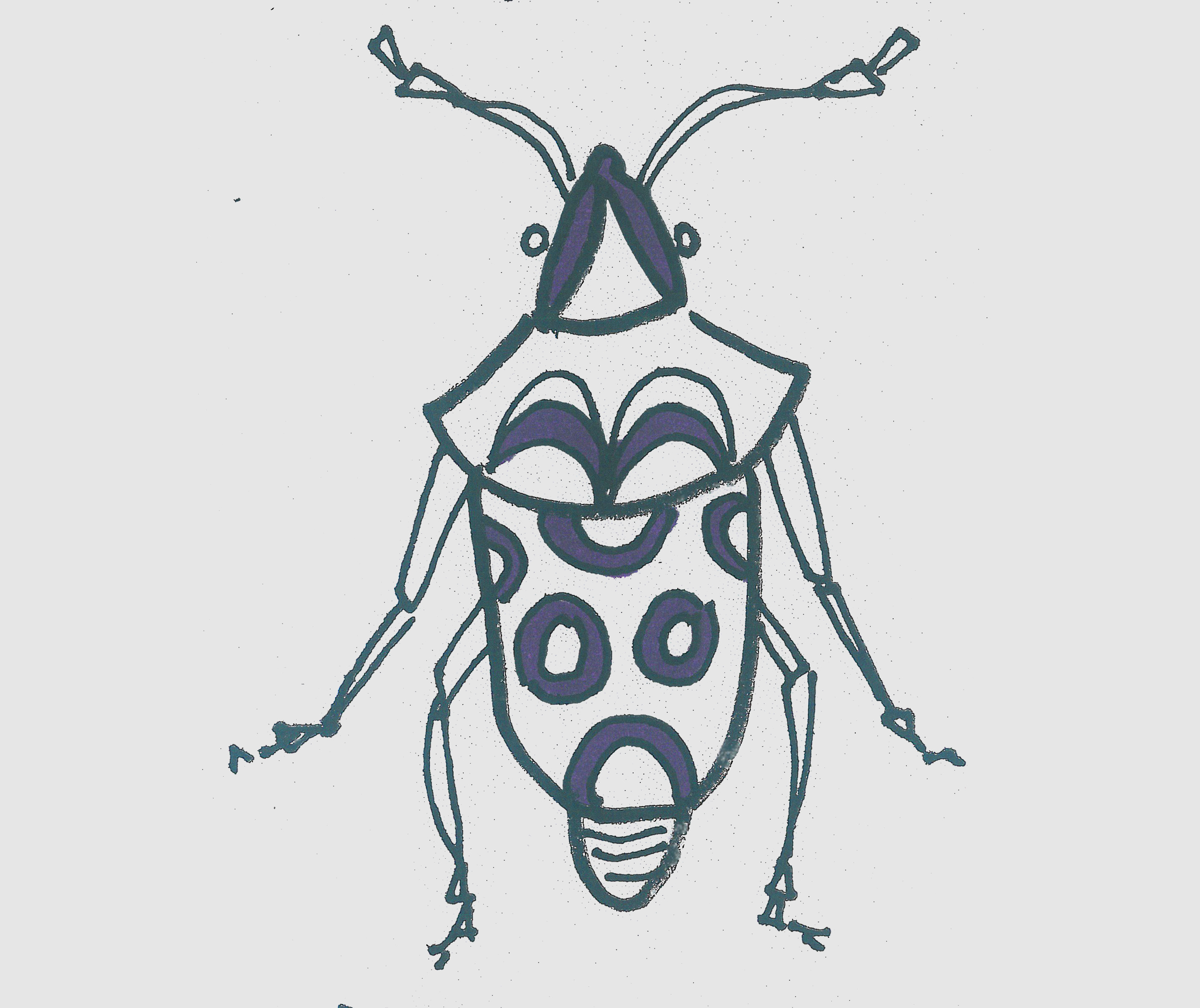 儿童简笔画有颜色甲虫怎么画简单又好看 可爱小甲虫的画法
