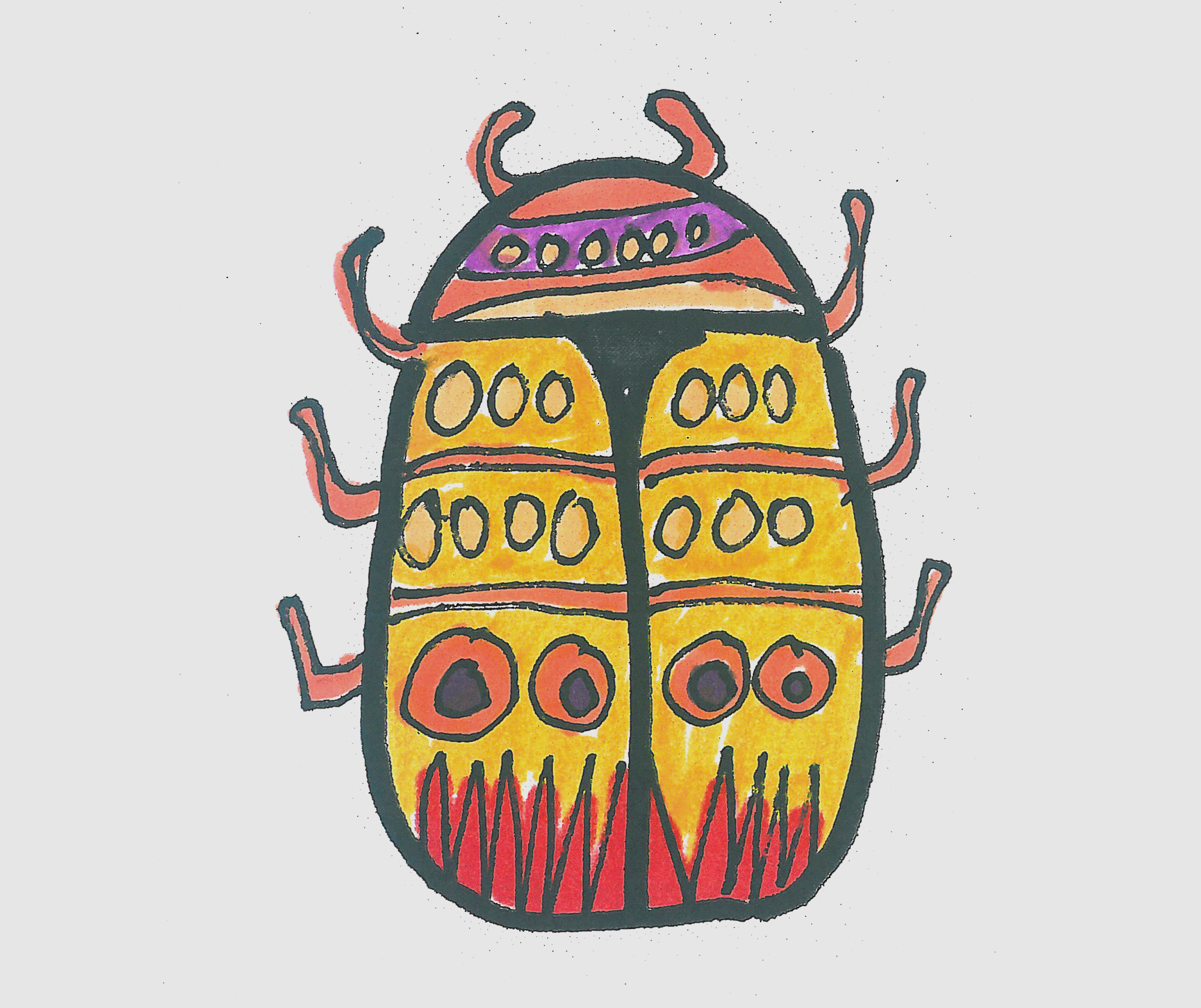 简笔画图片瓢虫怎么画 可爱小瓢虫画法