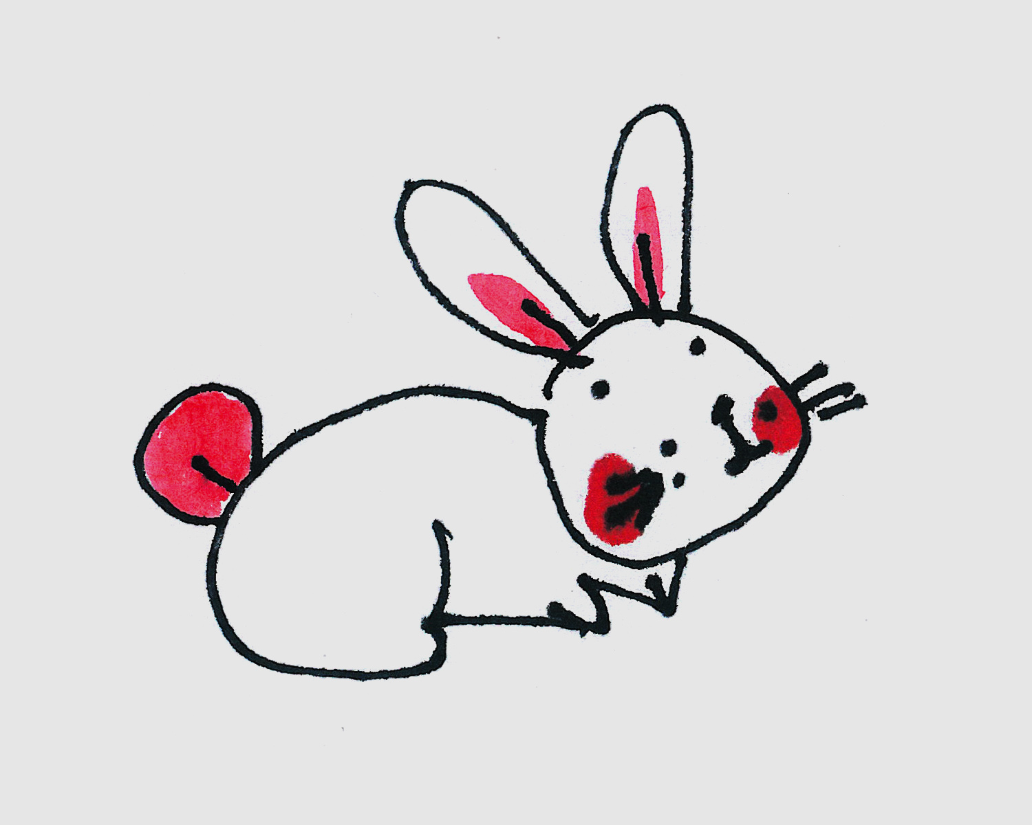四五岁简笔画优秀作品 兔子怎么画简单又好看