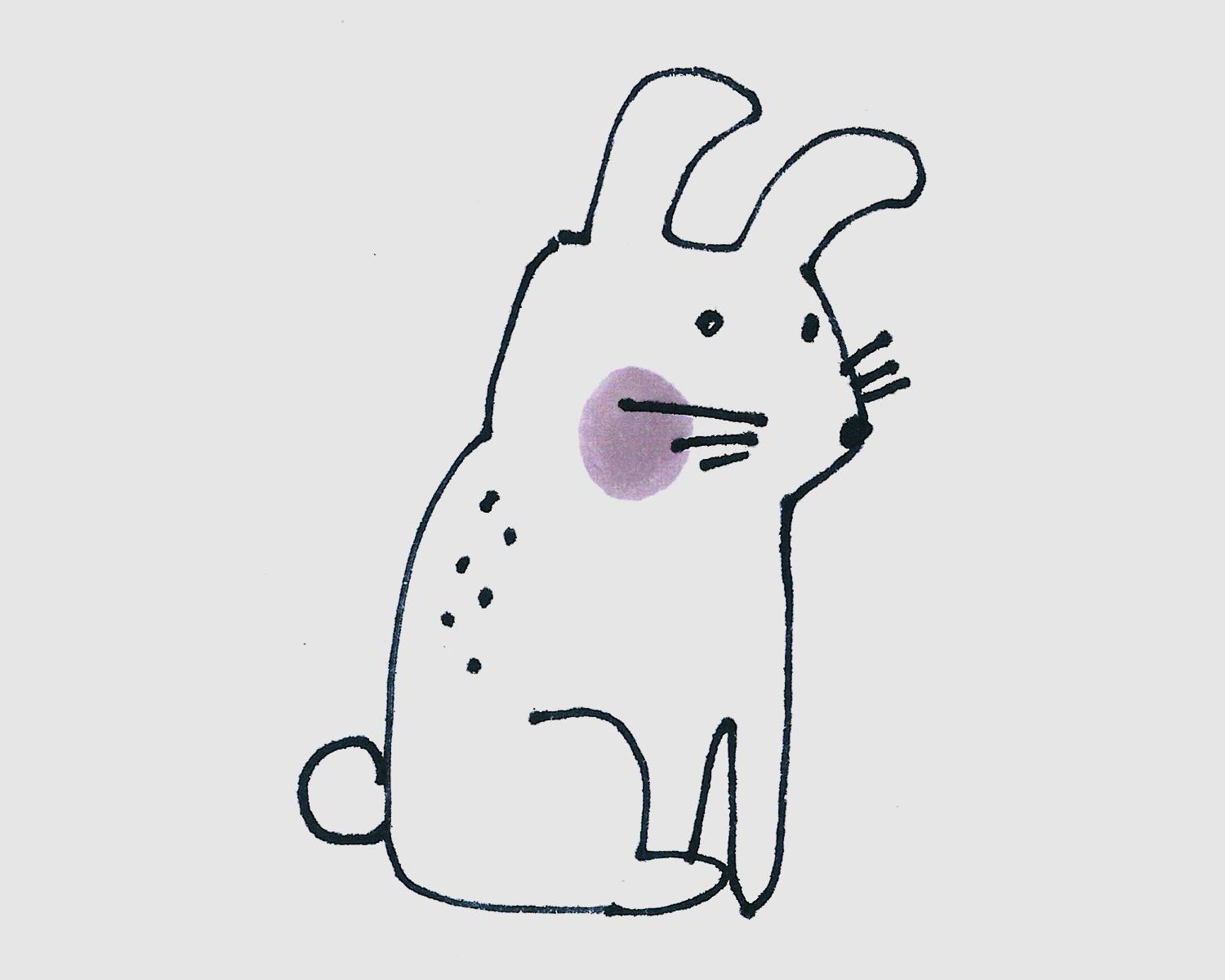 6-9岁简笔画图片 可爱小白兔怎么画