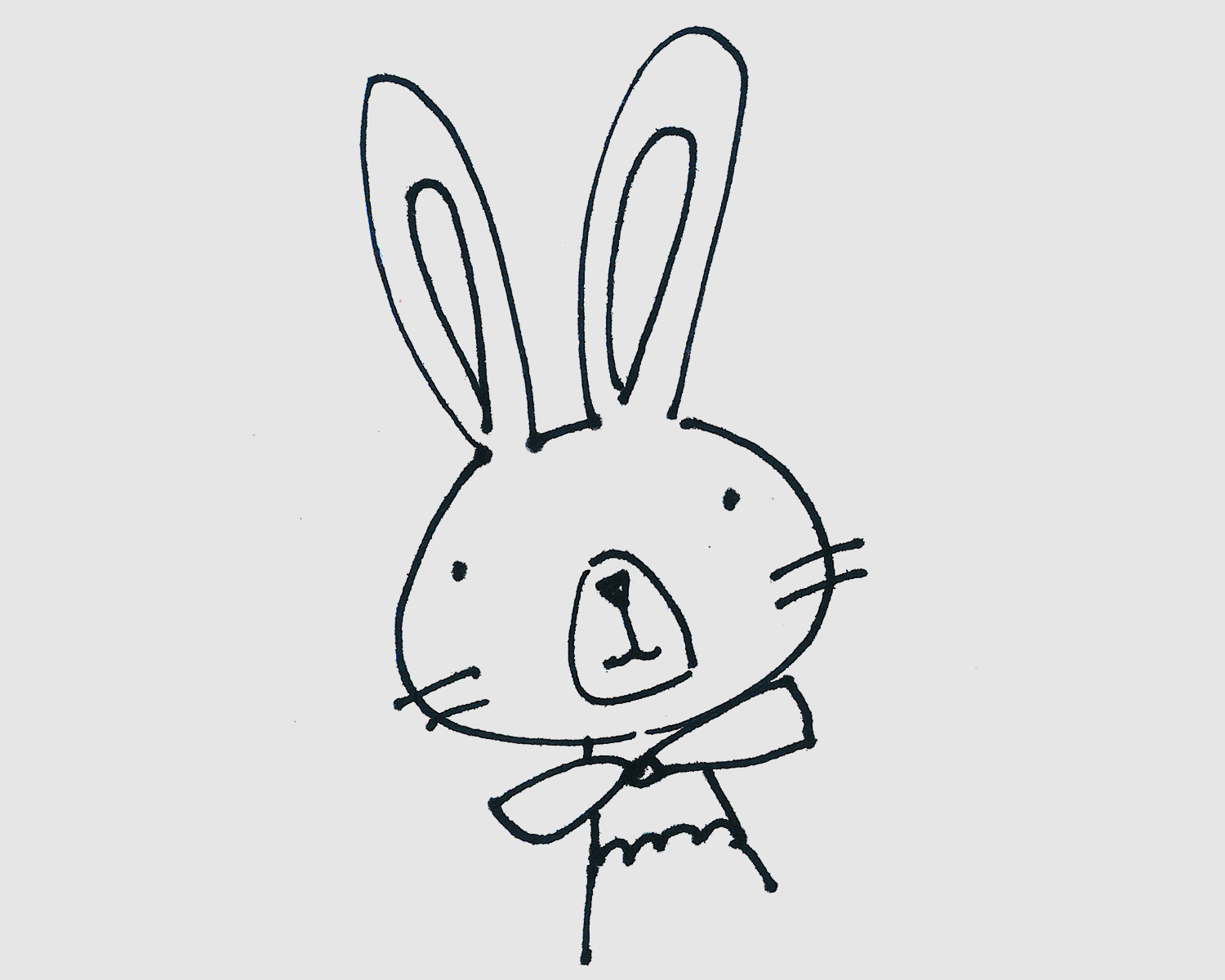 5-8岁简笔画大全 兔子怎么画好看