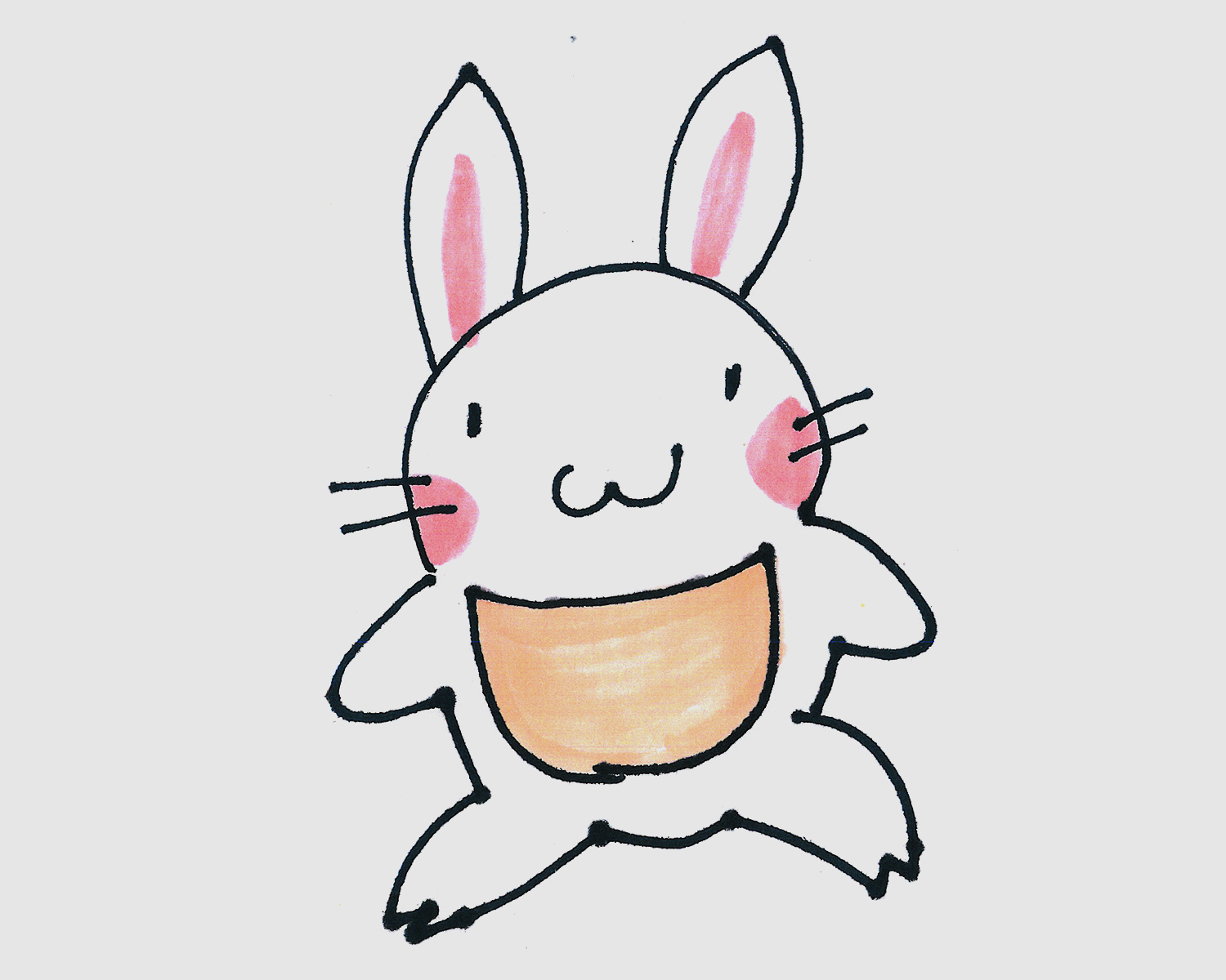 五六岁简笔画图片 兔子的画法图解教程