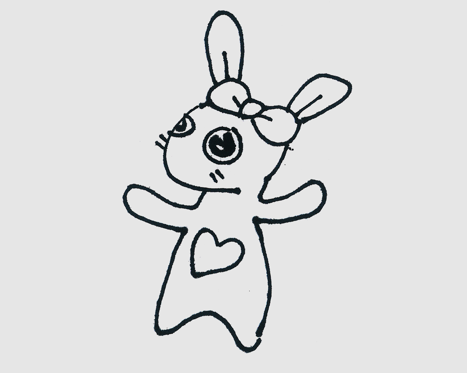 简笔画卡通兔子画法图片步骤