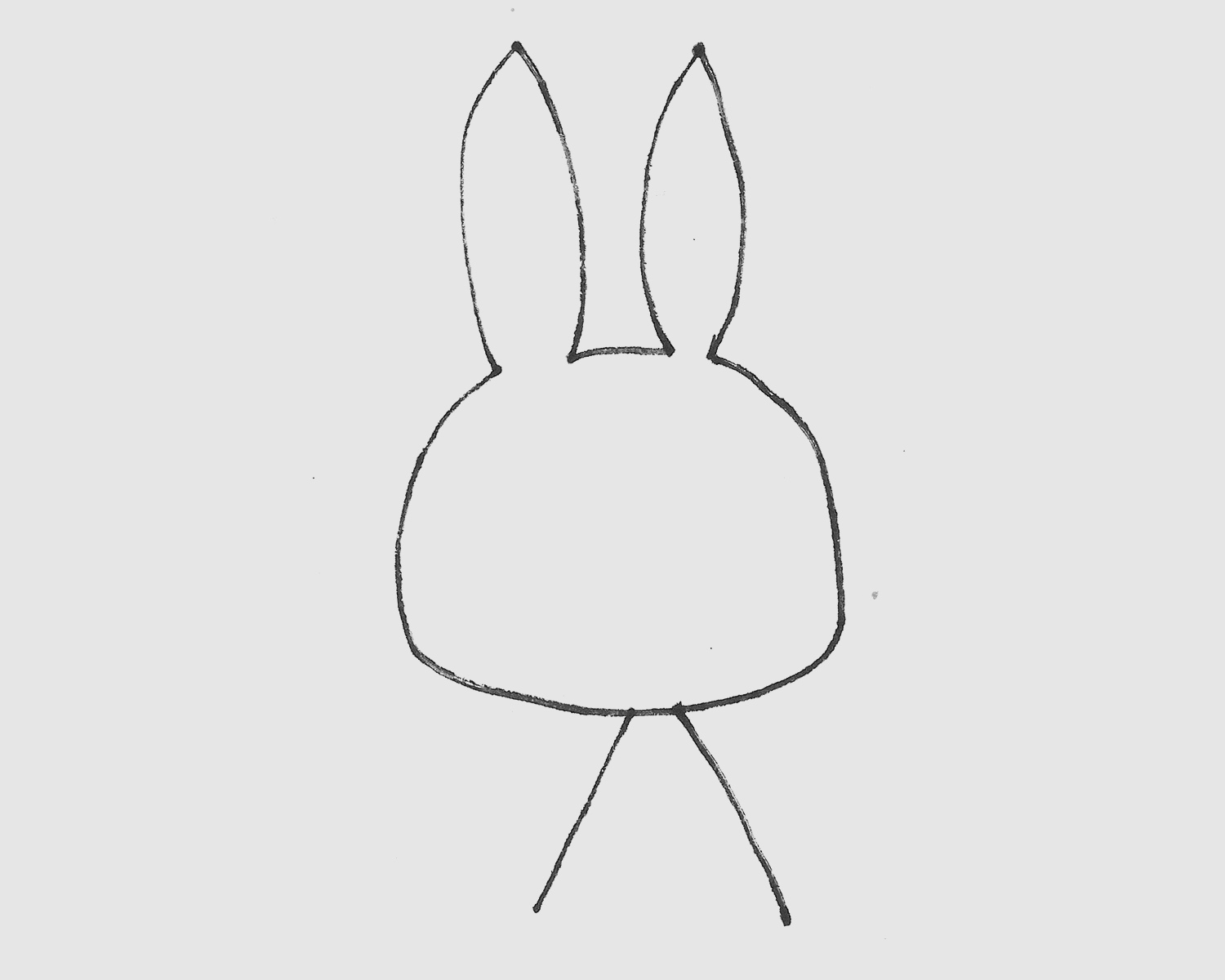 7-8岁简笔画教程 小白兔的画法图解