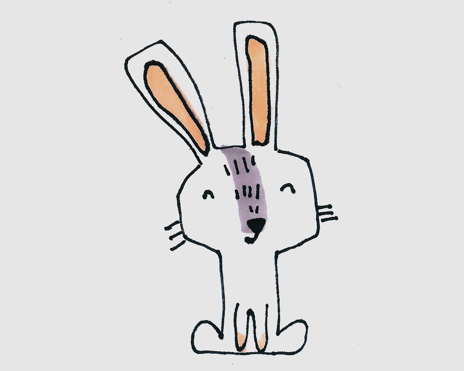 6-7岁儿童画大全 小兔子的画法