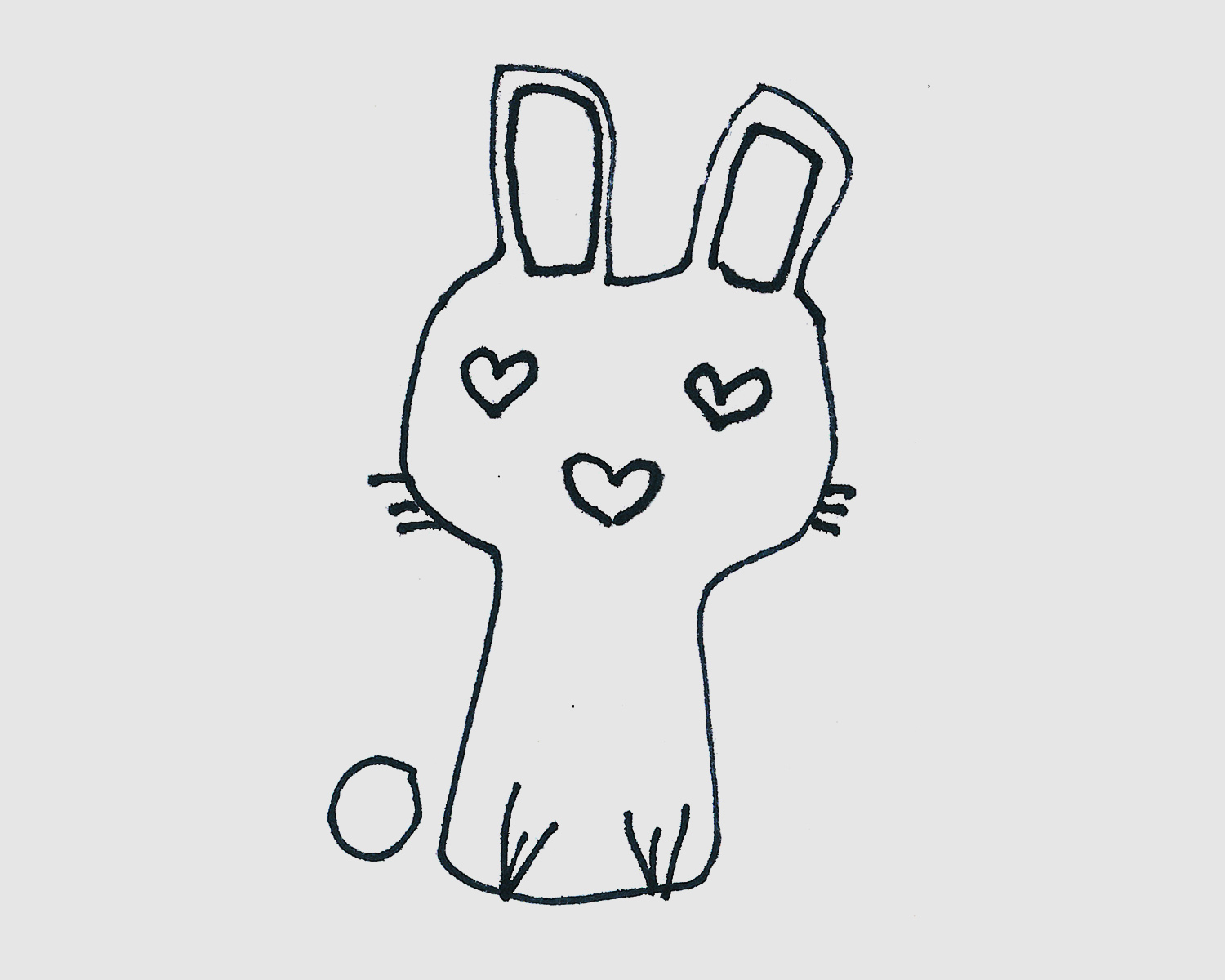 7岁简笔画教程 简单兔子怎么画