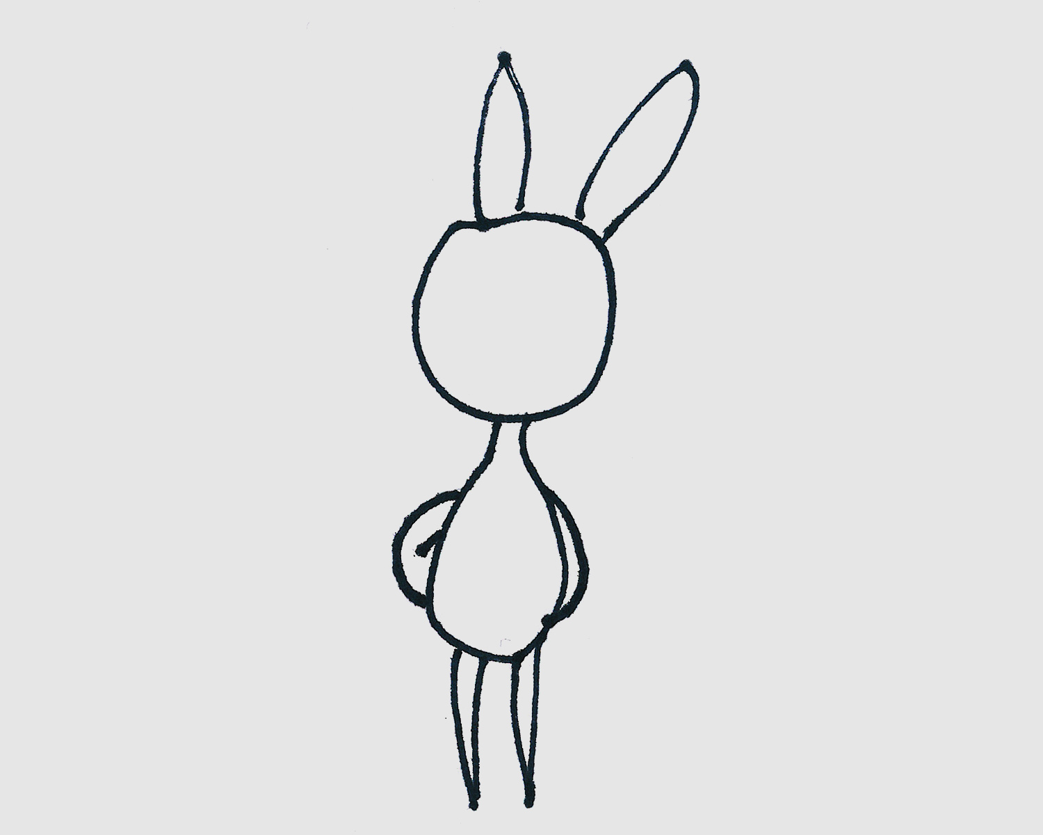 简笔画兔子，非常简单