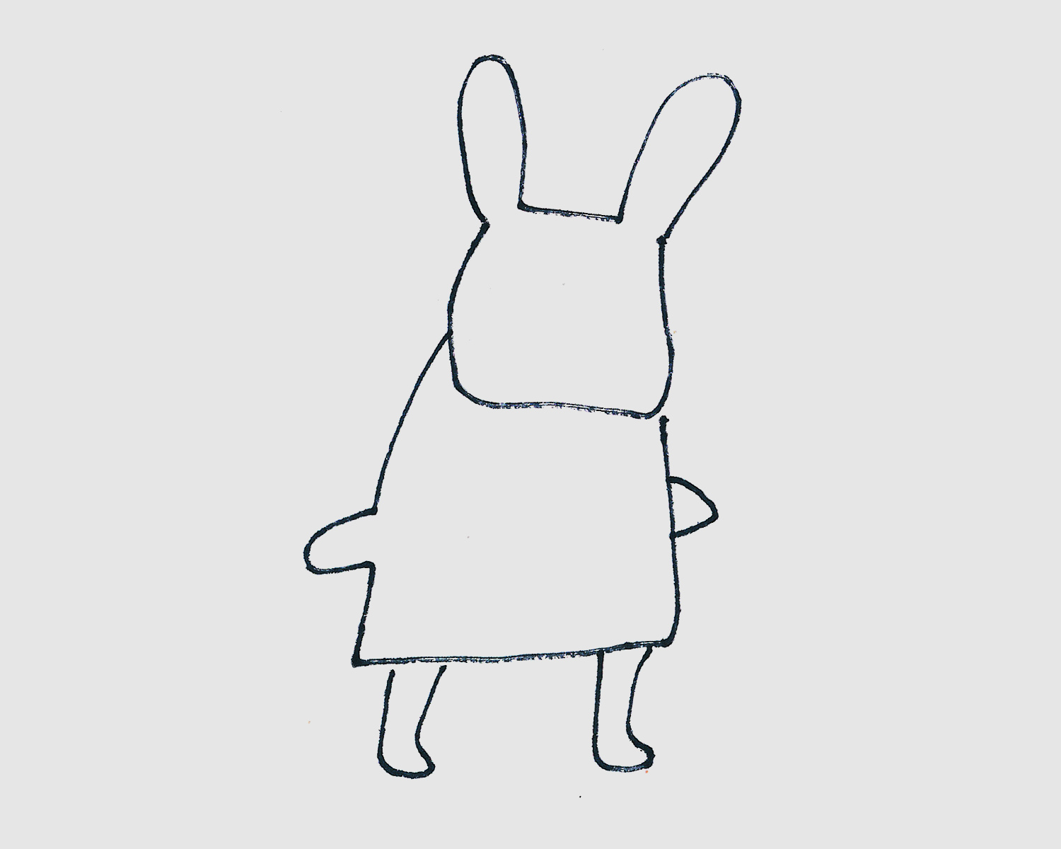 8岁儿童画作品 简单兔子怎么画