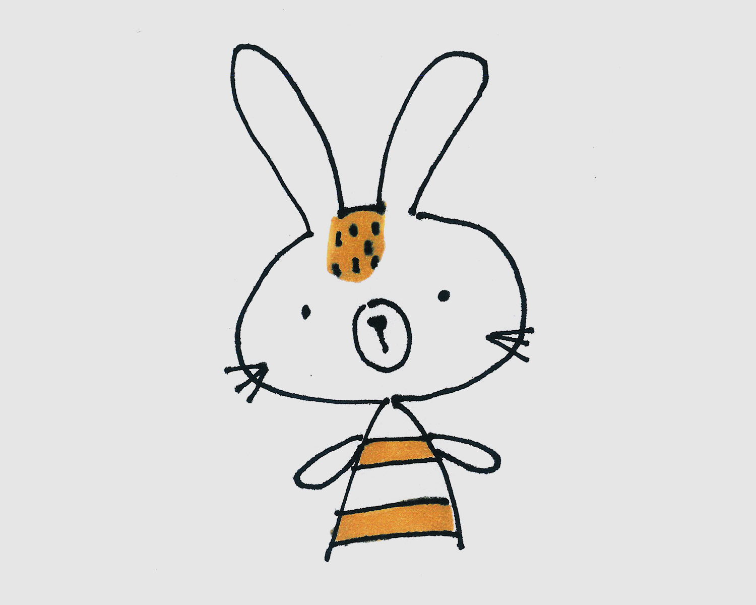 8岁简笔画教程 有颜色小小白兔怎么画简单又好看