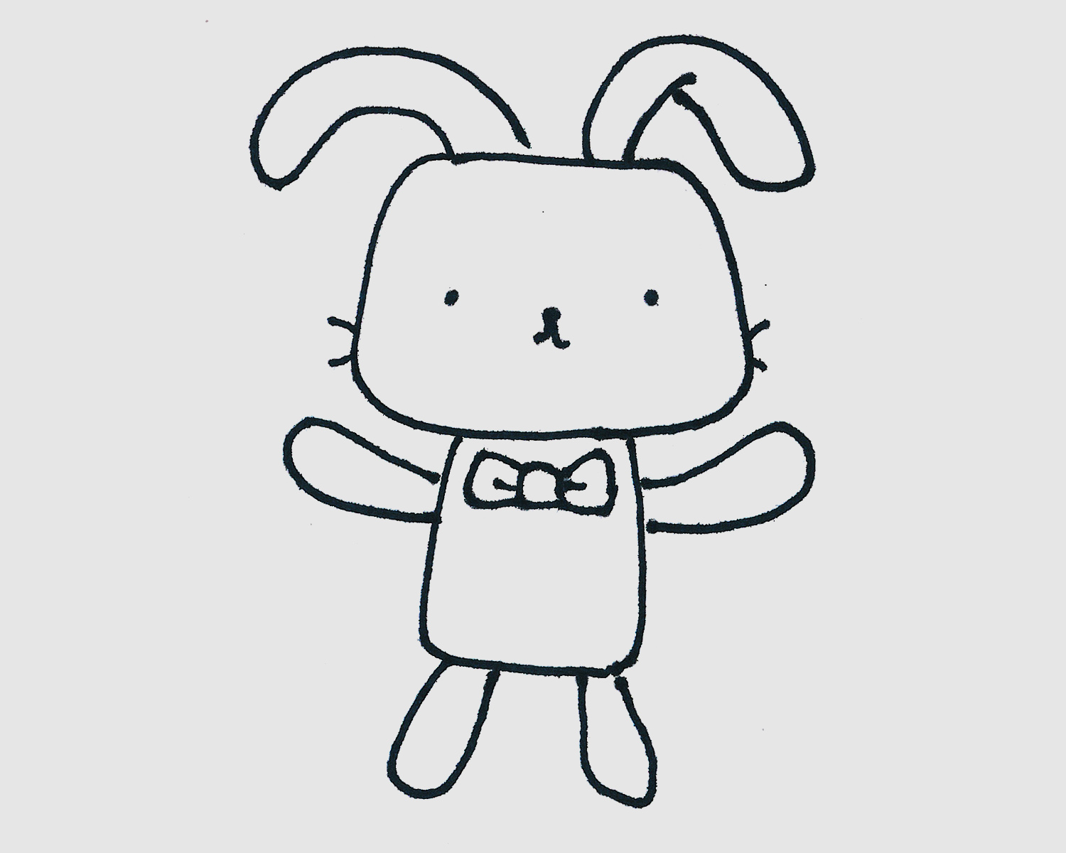 七八岁简笔画图片 小兔子怎么画好看