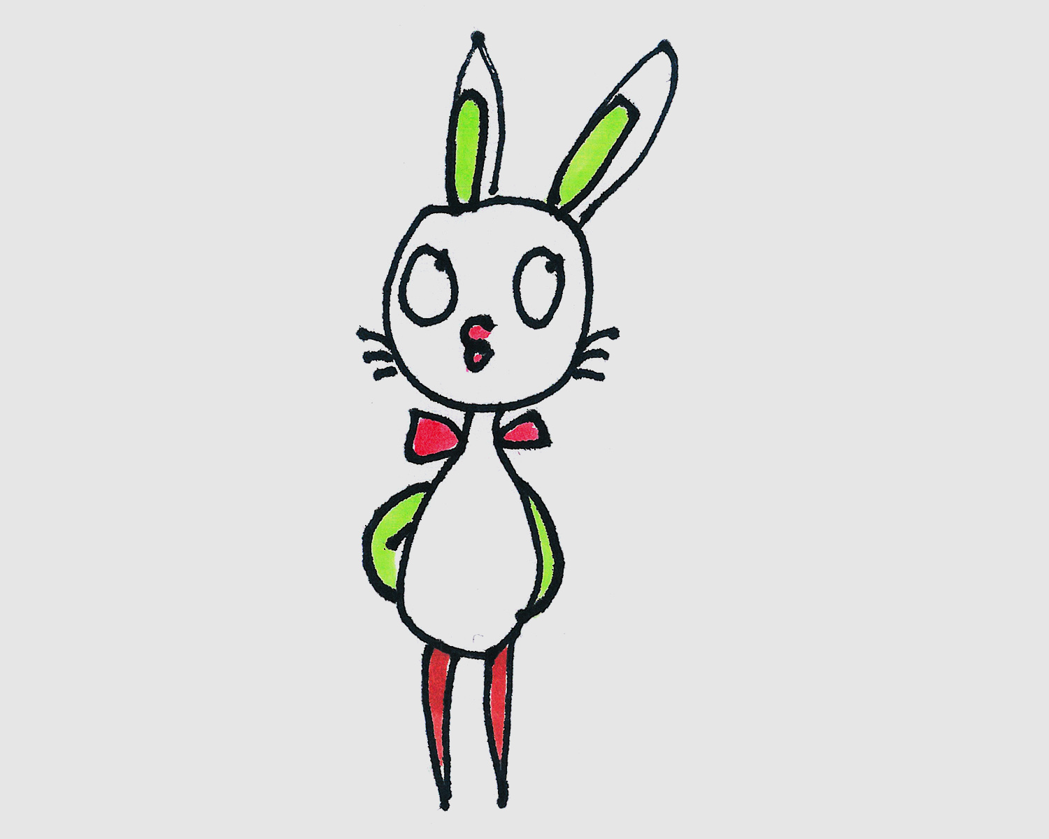 卡通小白兔简笔画 - 有点网 - 好手艺