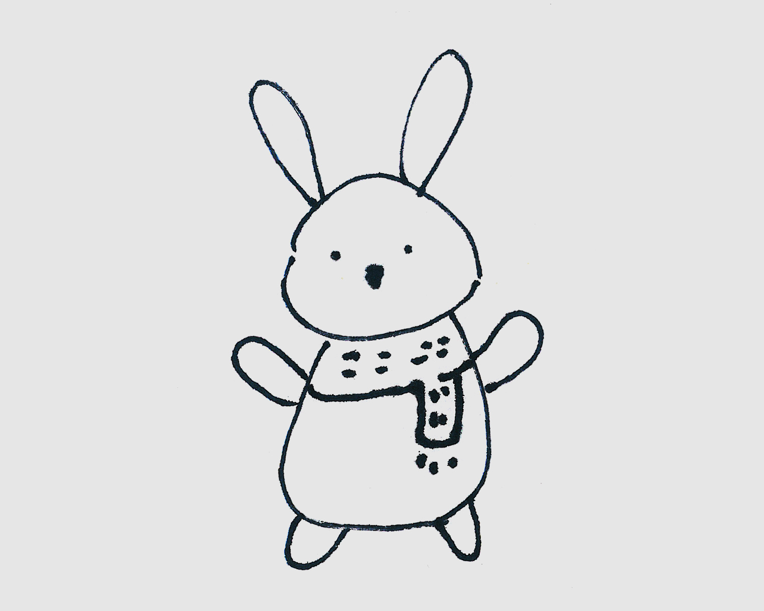 4-6岁儿童画作品 小兔子怎么画