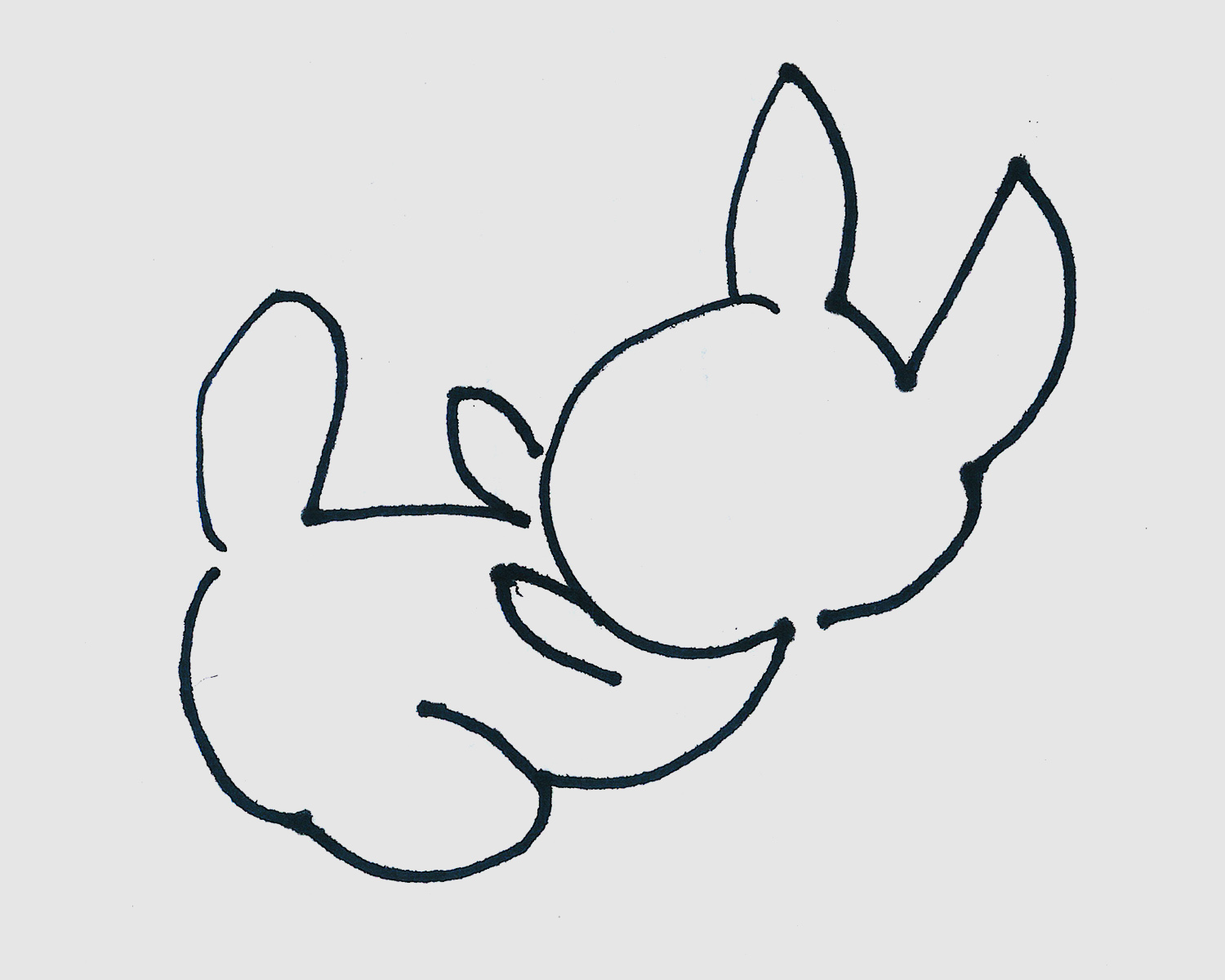 六七岁儿童简笔画教程 可爱小白兔怎么画