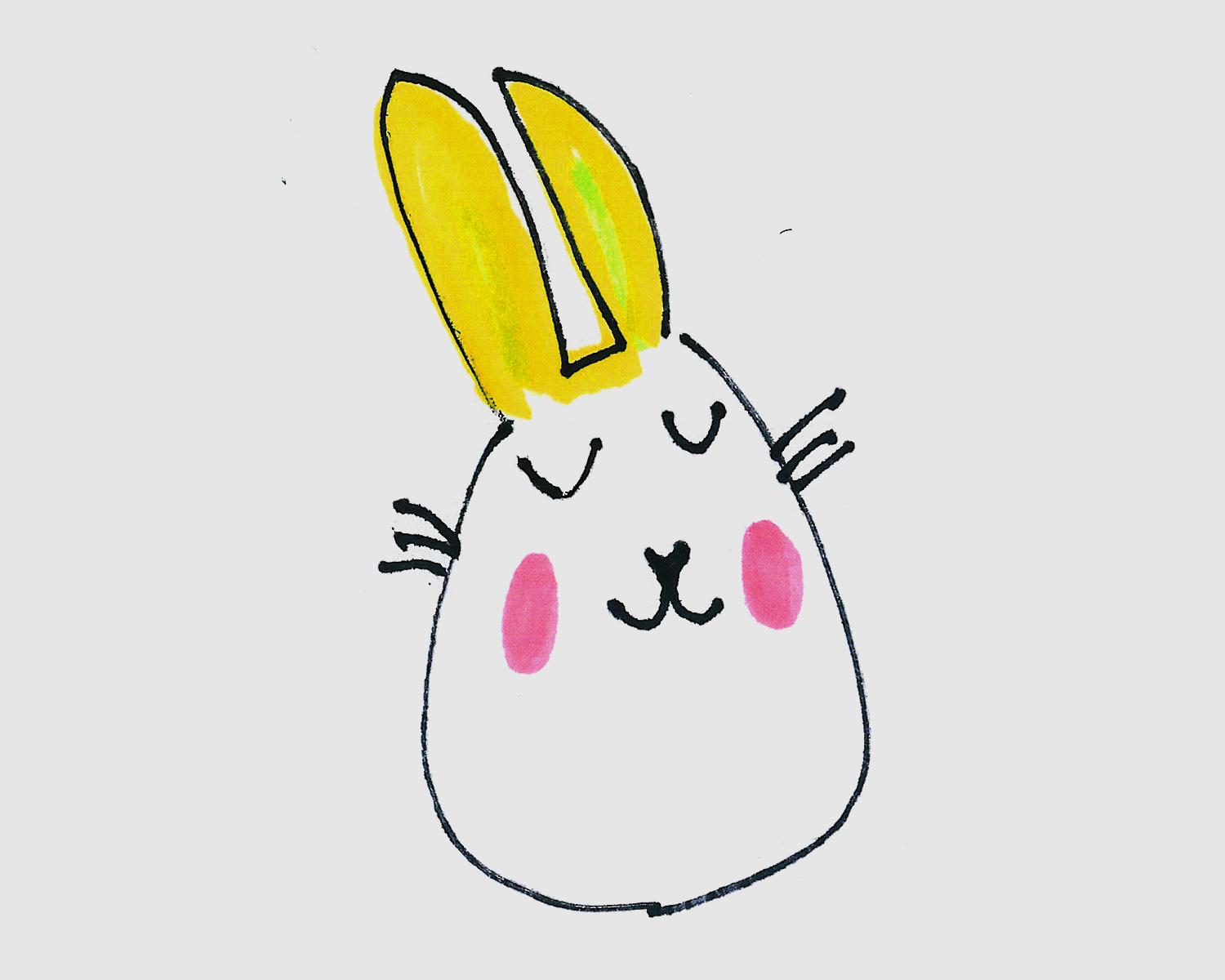 6-7岁儿童画作品 可爱兔子怎么画简单又好看