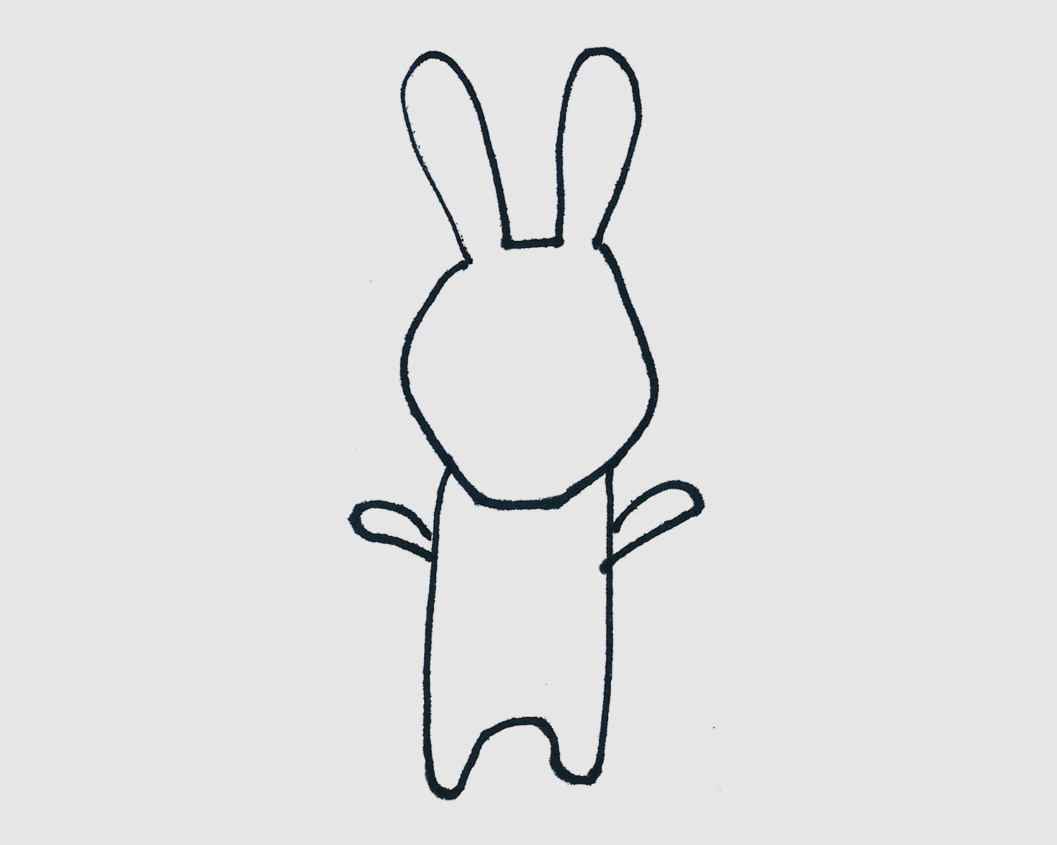 4岁简笔画图片 简单兔子的画法教程