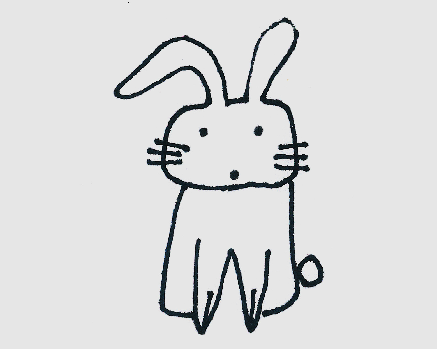 拿着胡萝卜的小兔子简笔画 肉丁儿童网