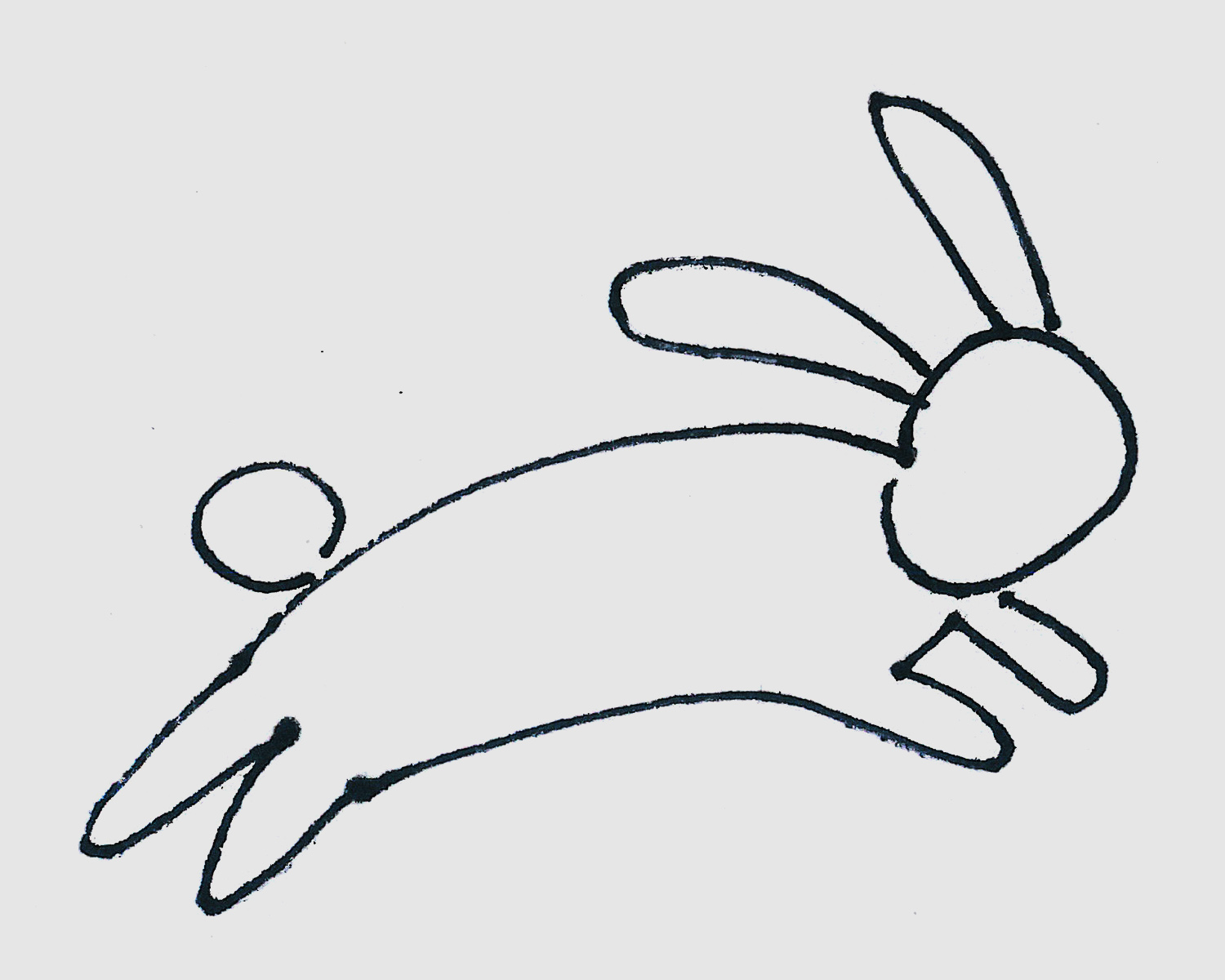 4-6岁简笔画作品 简单兔子怎么画