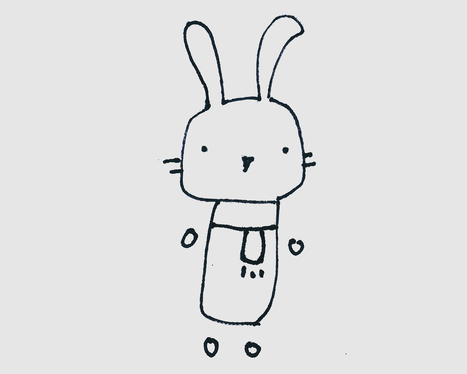3-6岁简笔画优秀作品 简单兔子怎么画好看