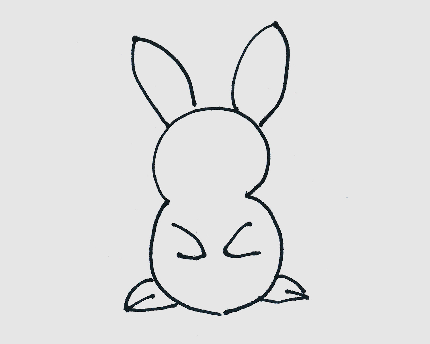 六七岁简笔画教程 简单小小白兔怎么画