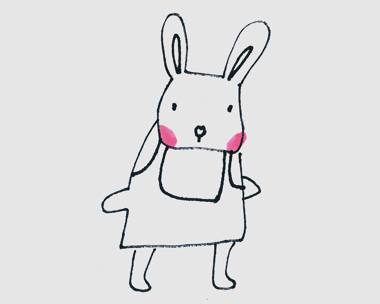 8岁儿童画作品 简单兔子怎么画
