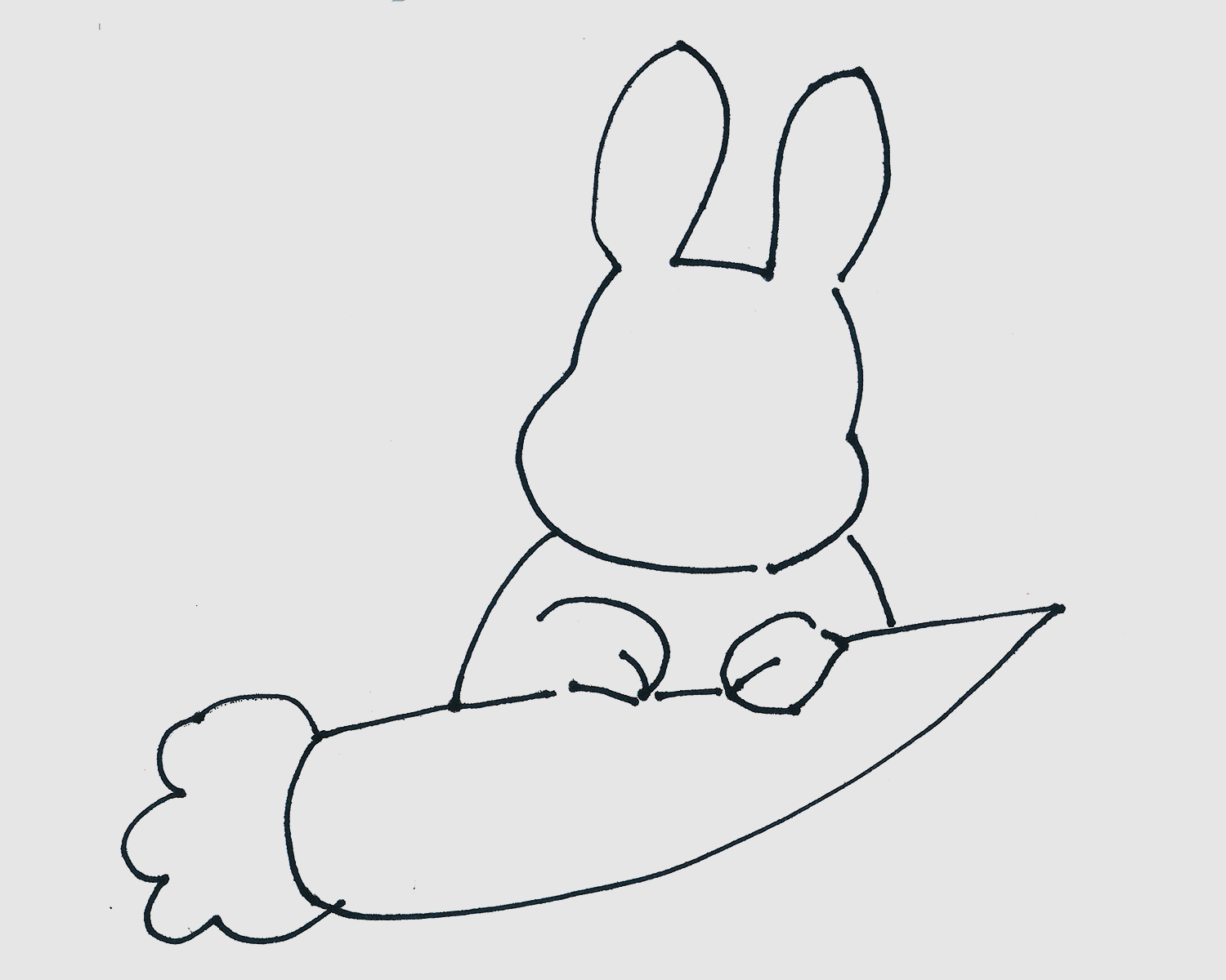 六七岁简笔画作品 色彩小兔子怎么画好看