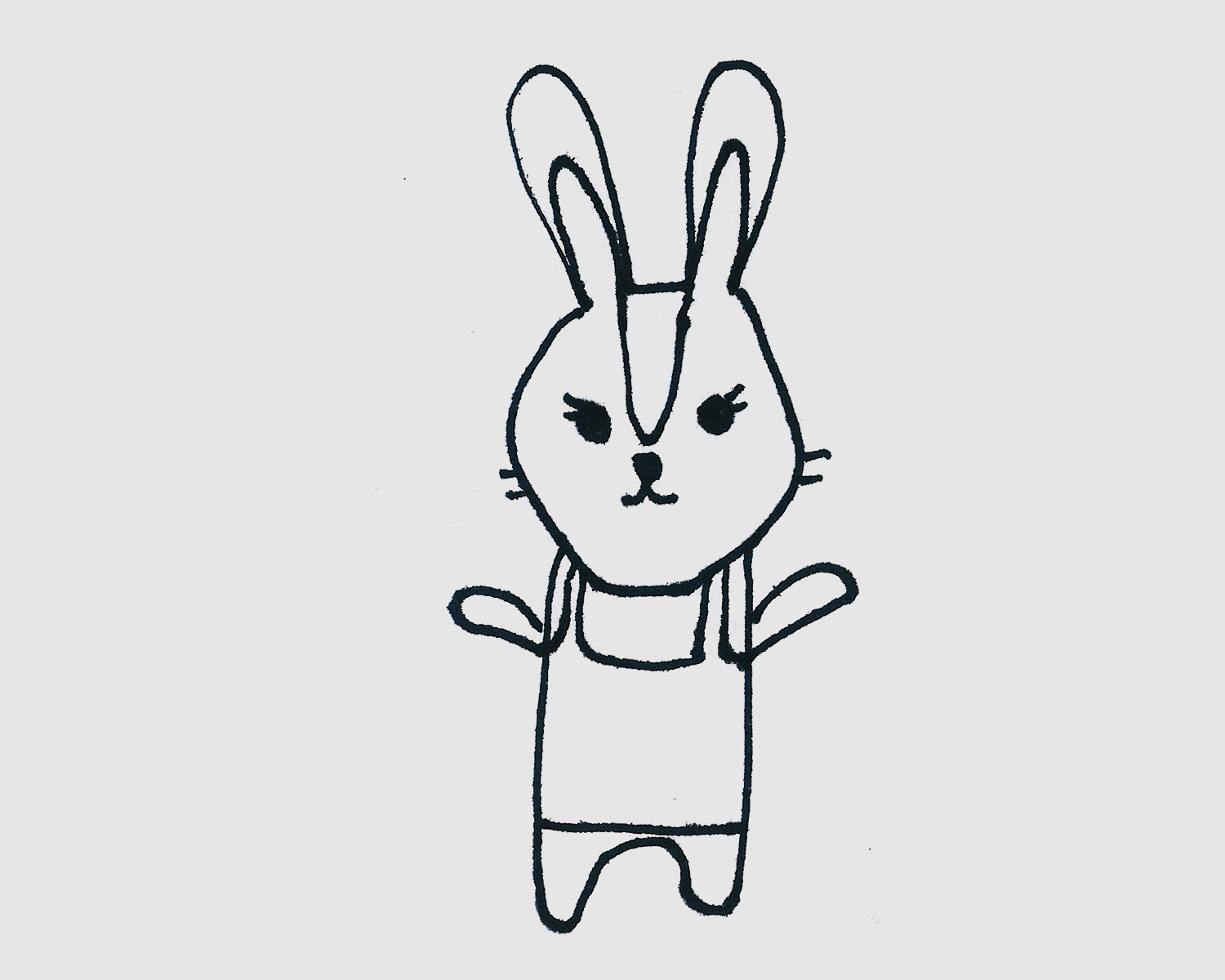 4岁简笔画图片 简单兔子的画法教程