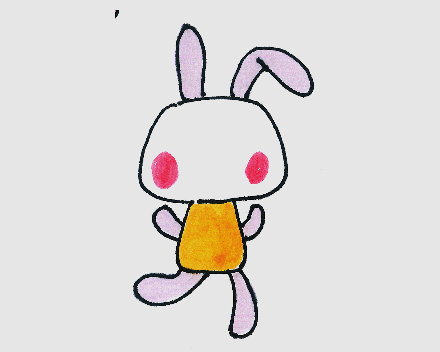 4-5岁儿童简笔画图片 可爱小兔子怎么画