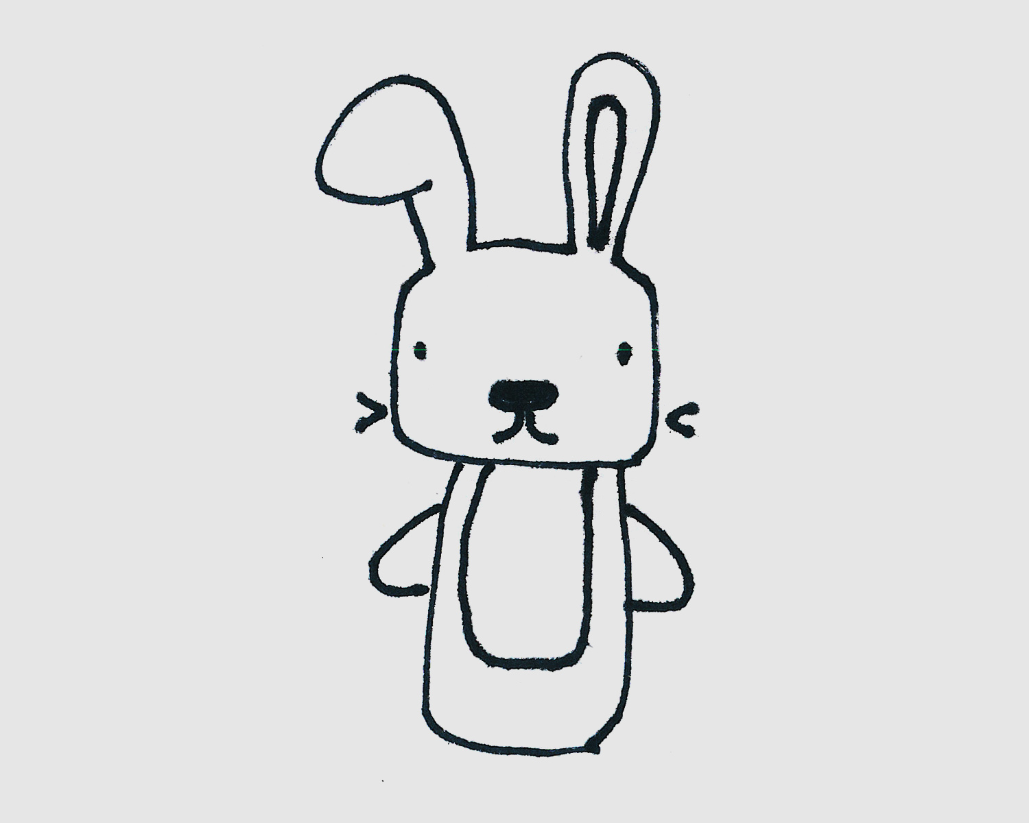 4-5岁简笔画作品 可爱兔子怎么画好看