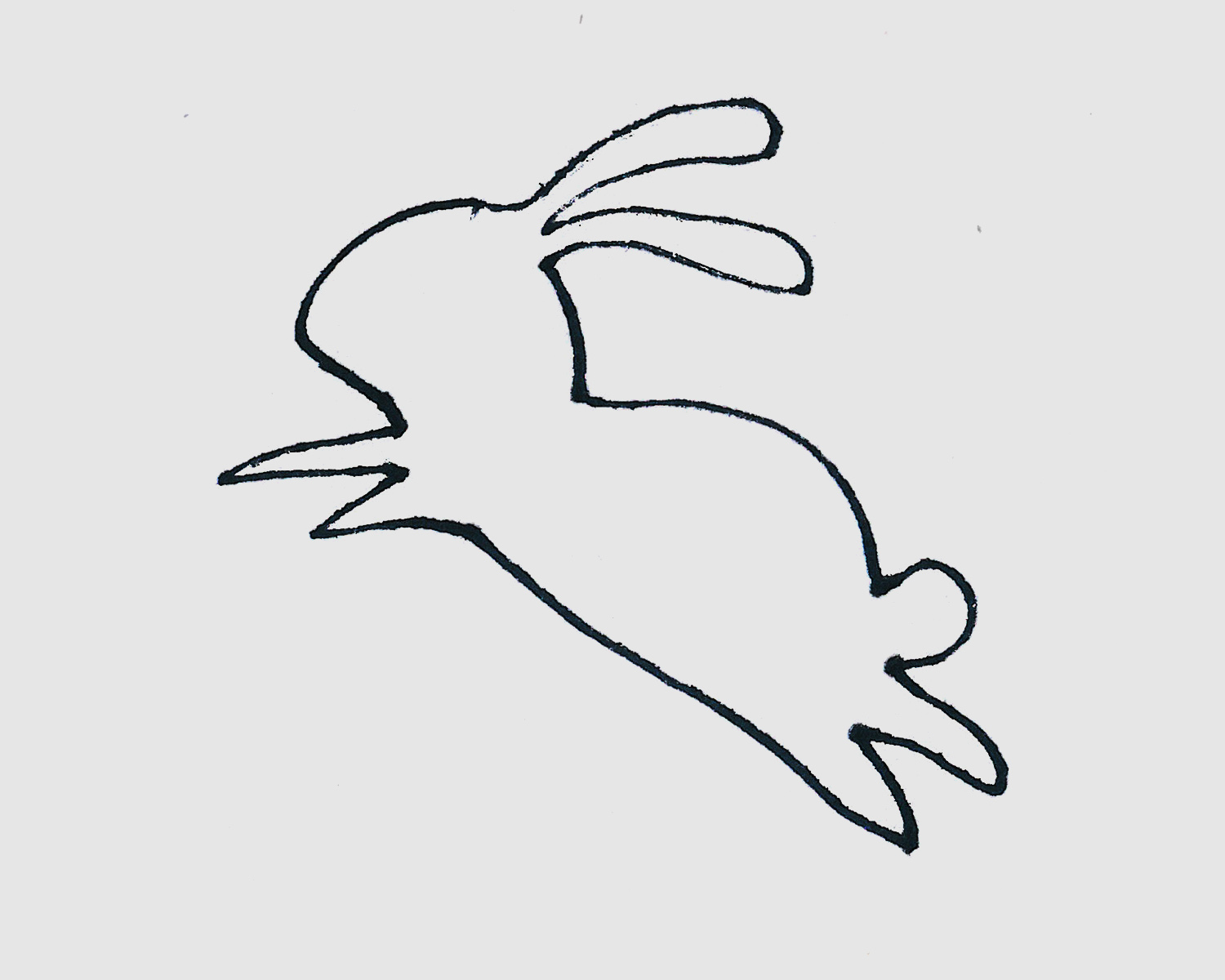 6-7岁儿童简笔画作品 可爱小小白兔怎么画
