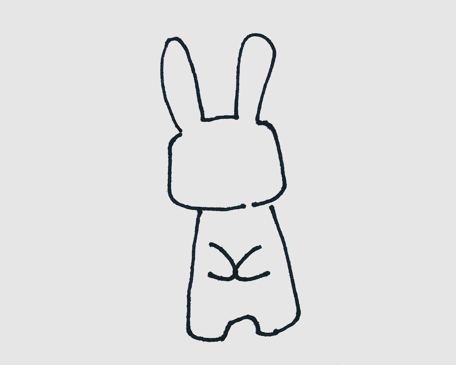 7-9岁简笔画图片 色彩兔子的画法