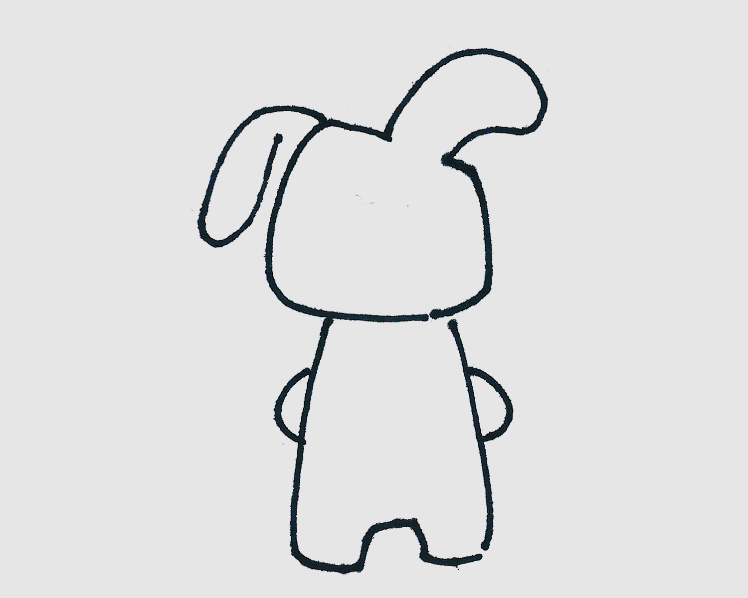 3-6岁儿童画教程 带颜色兔子的画法