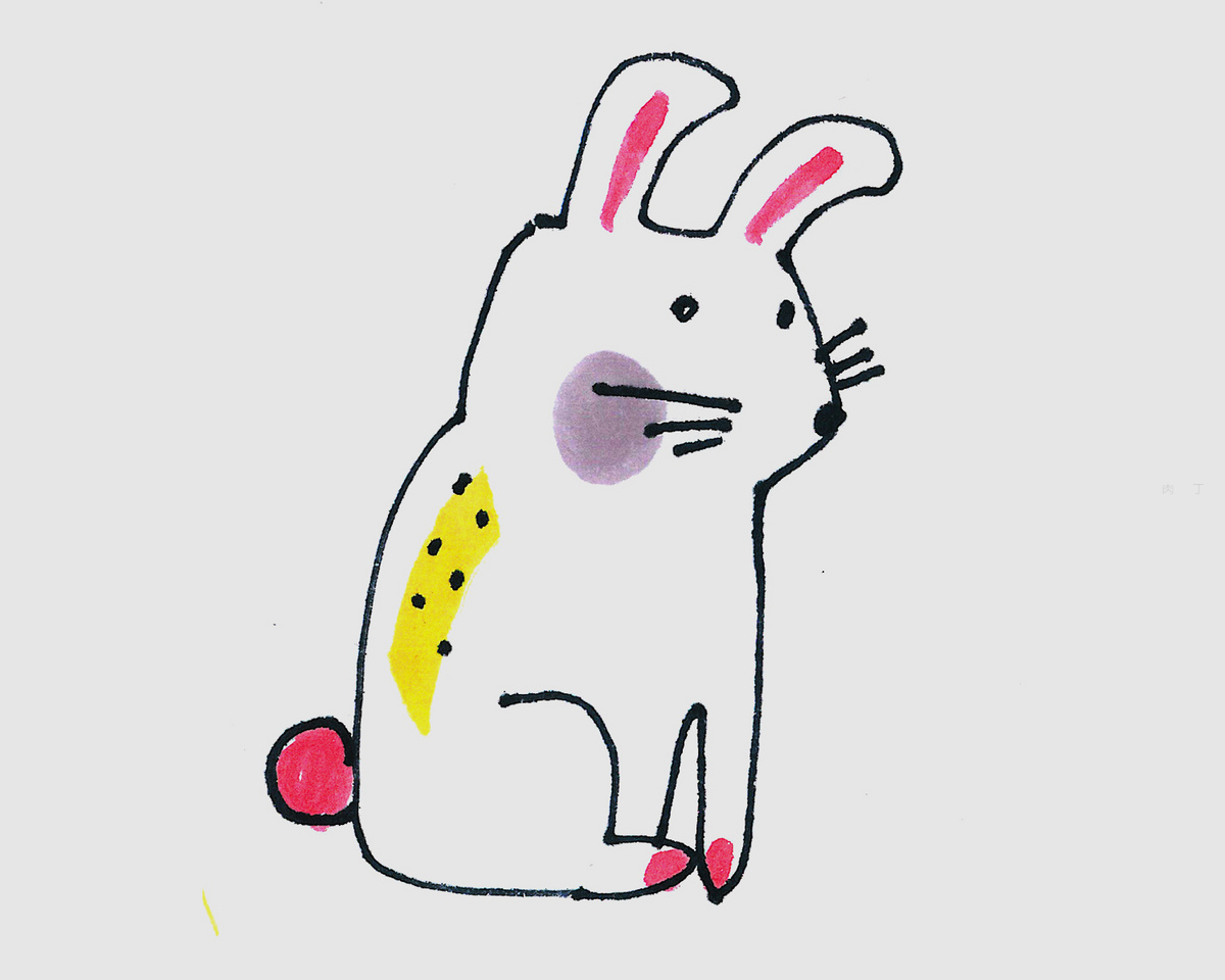 5-8岁儿童画大全 兔子怎么画💛巧艺网